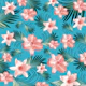 Tropical Flowers Palm Leaves 8