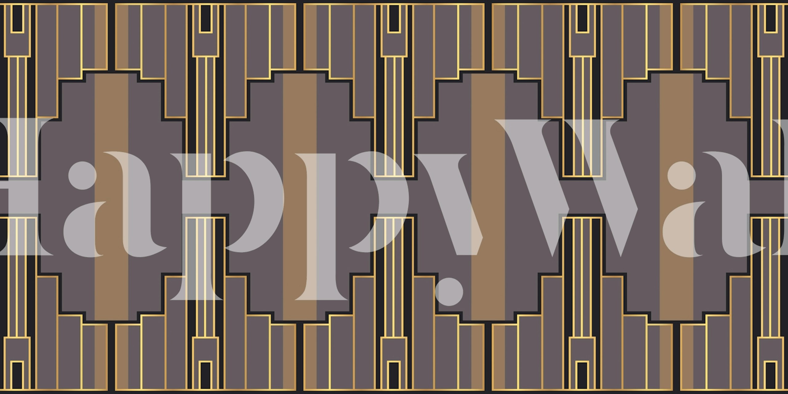 Art Deco Abstract wallpaper in a room setting