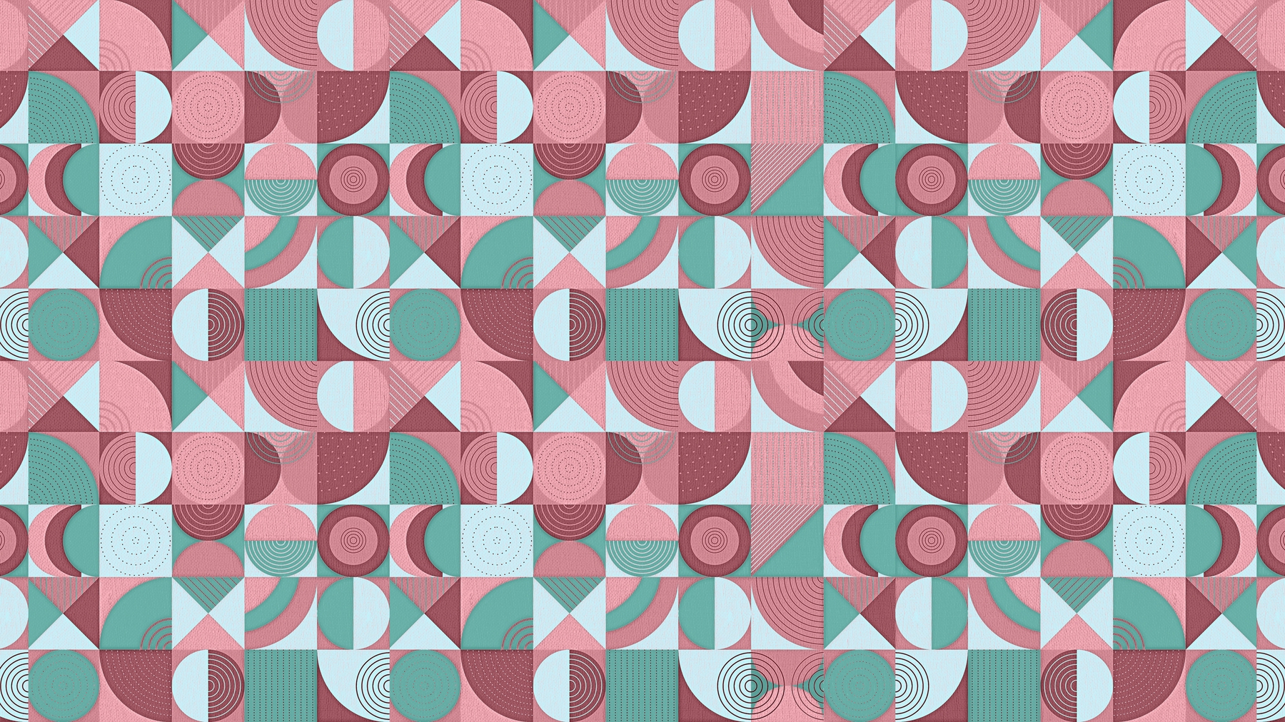 Buy Mid-Century Geometric Art Wallpaper | Happywall