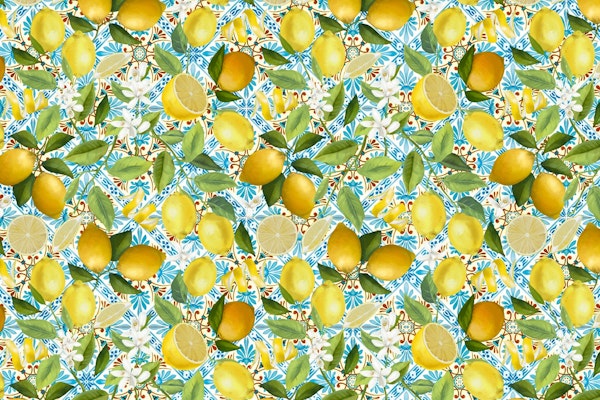 Mediterranean Tiles And Fruits