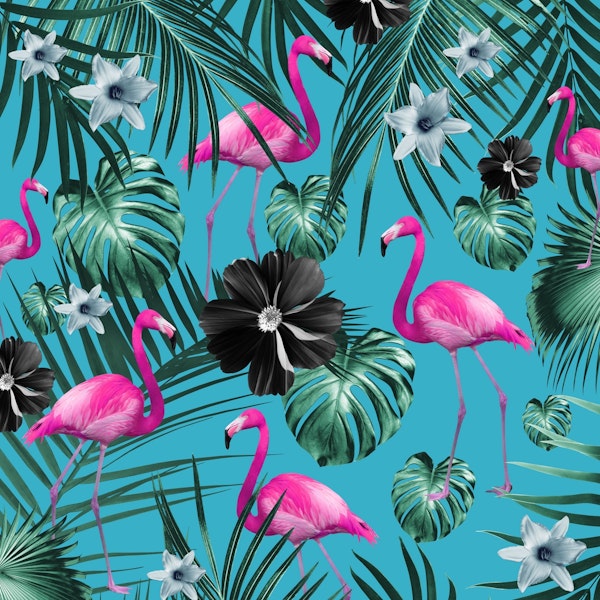 Tropical Flamingo Jungle 1