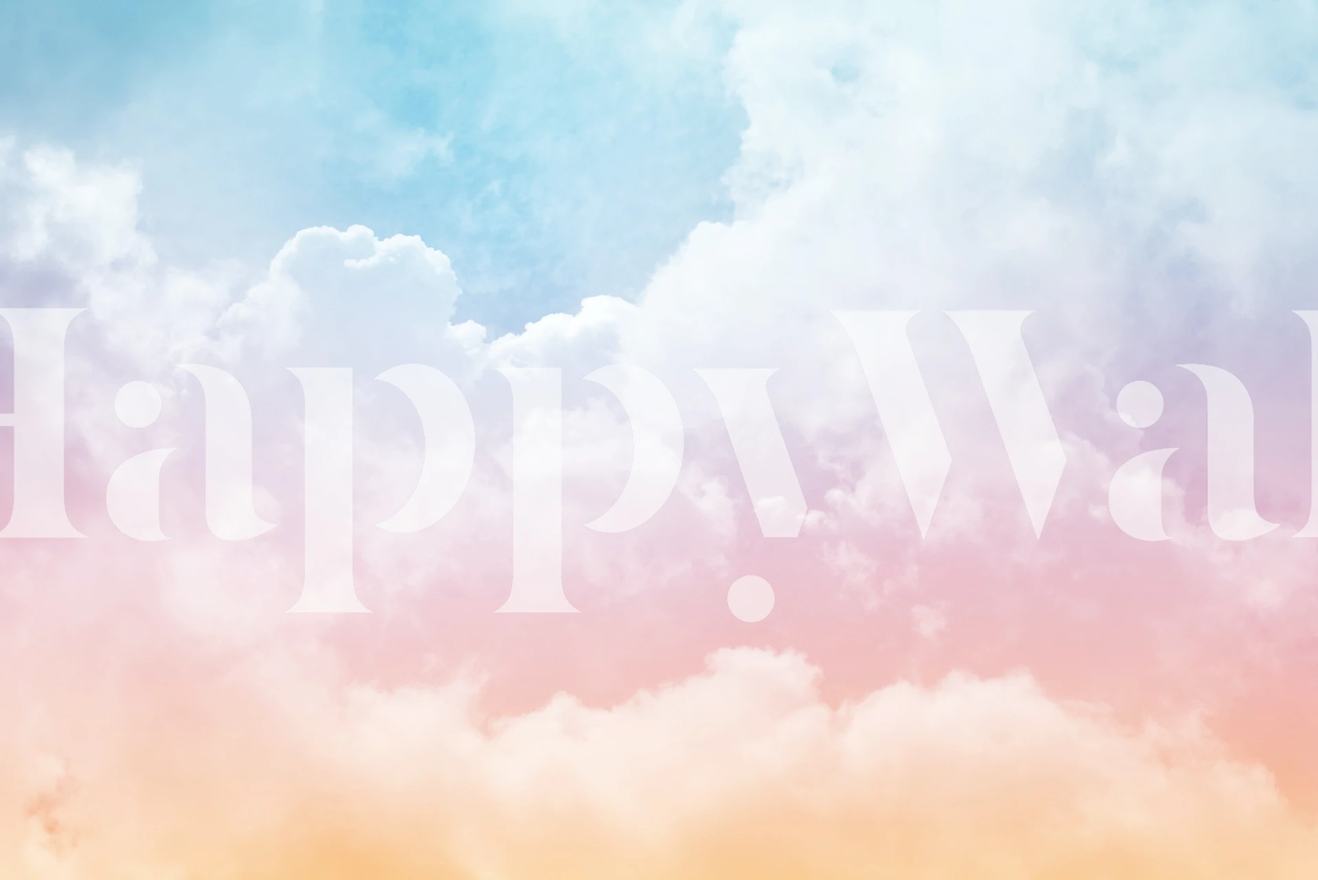 Pastel cloud wallpaper in soft hues of blue, pink, and orange