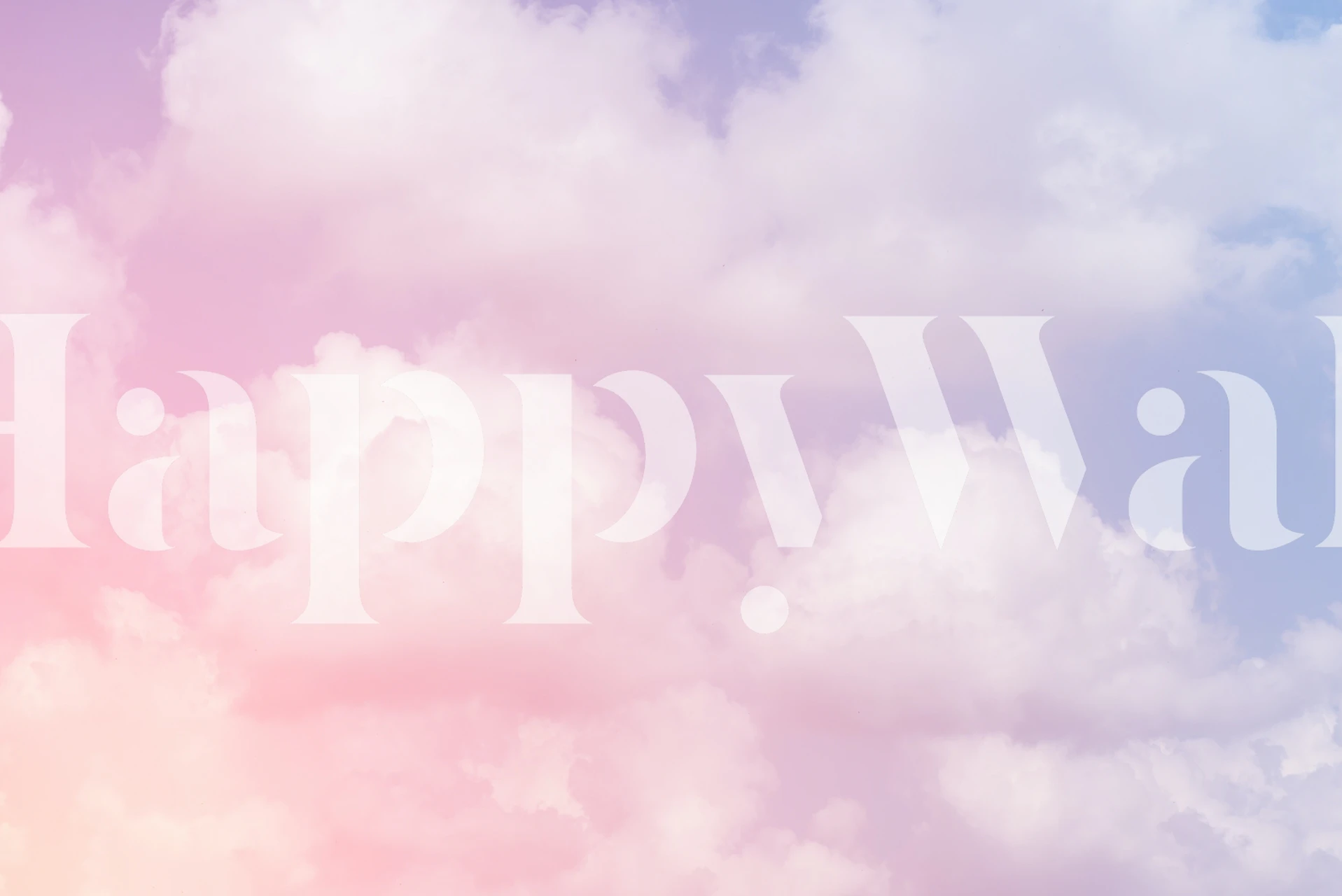 Pastel clouds in soft pink and blue tones wallpaper