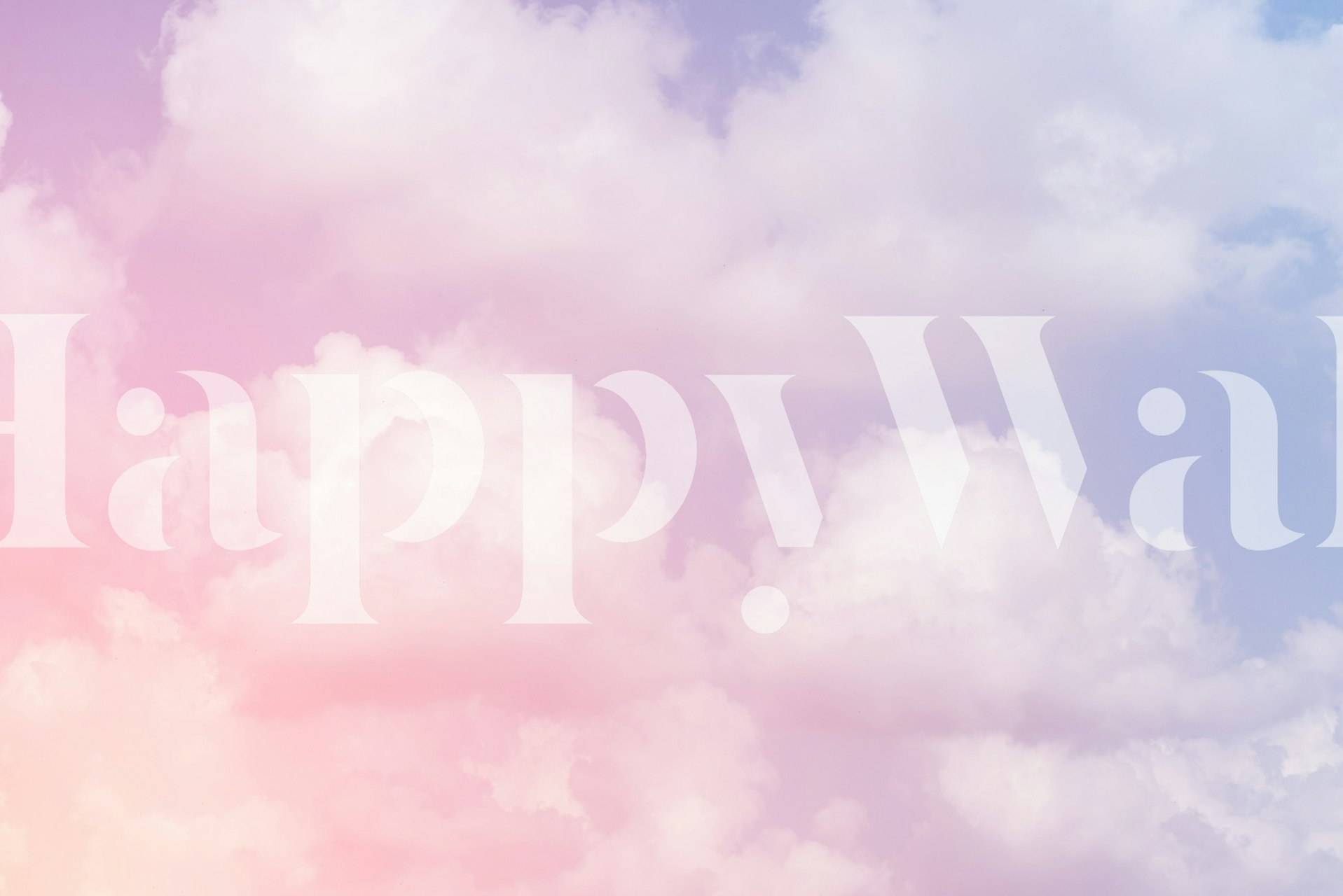 Pastel clouds in soft pink and blue tones wallpaper