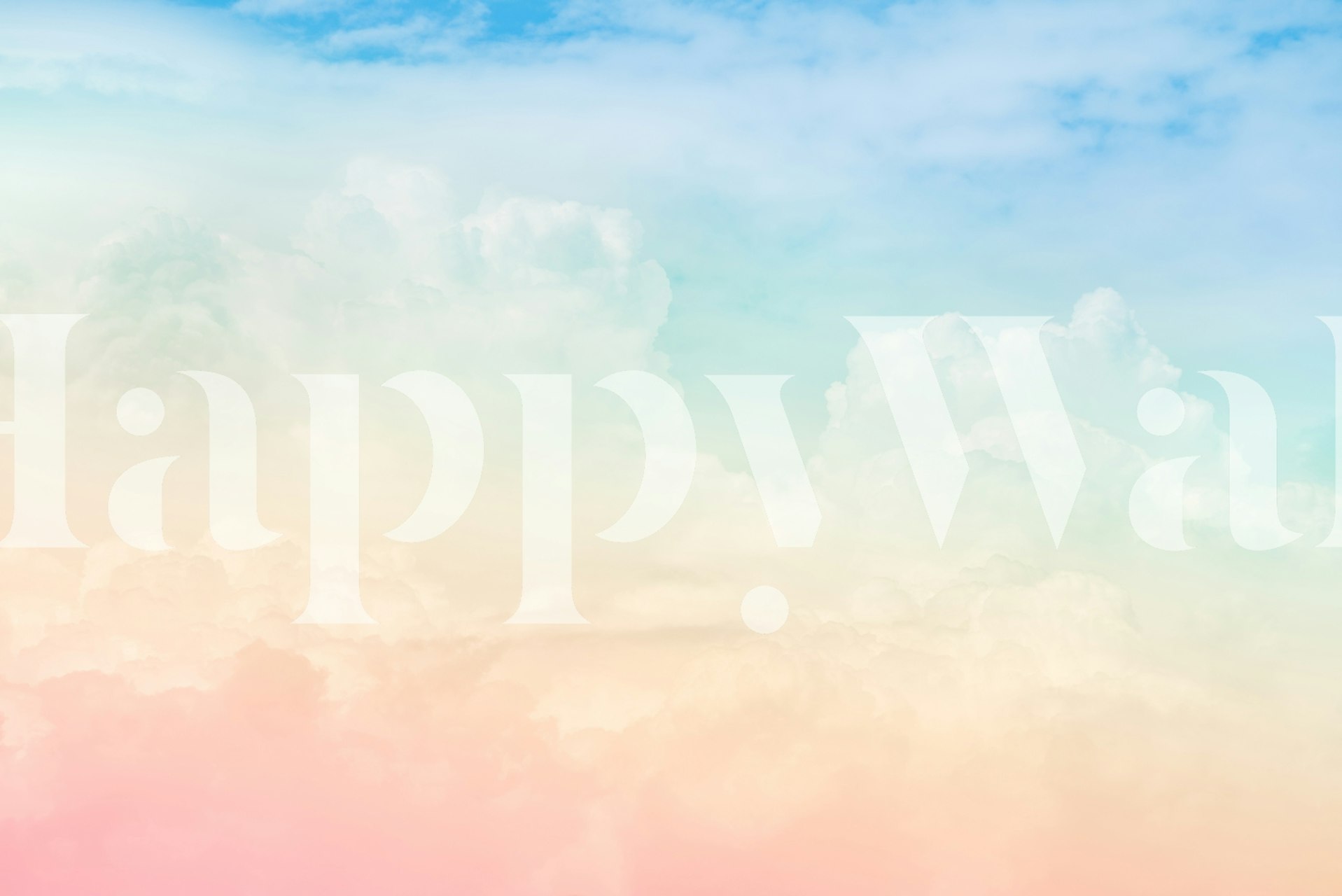 Papel de parede Pastel clouds em um quarto elegante