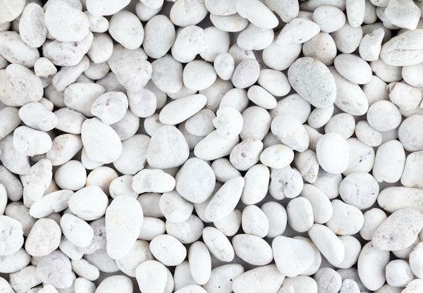 White pebbles