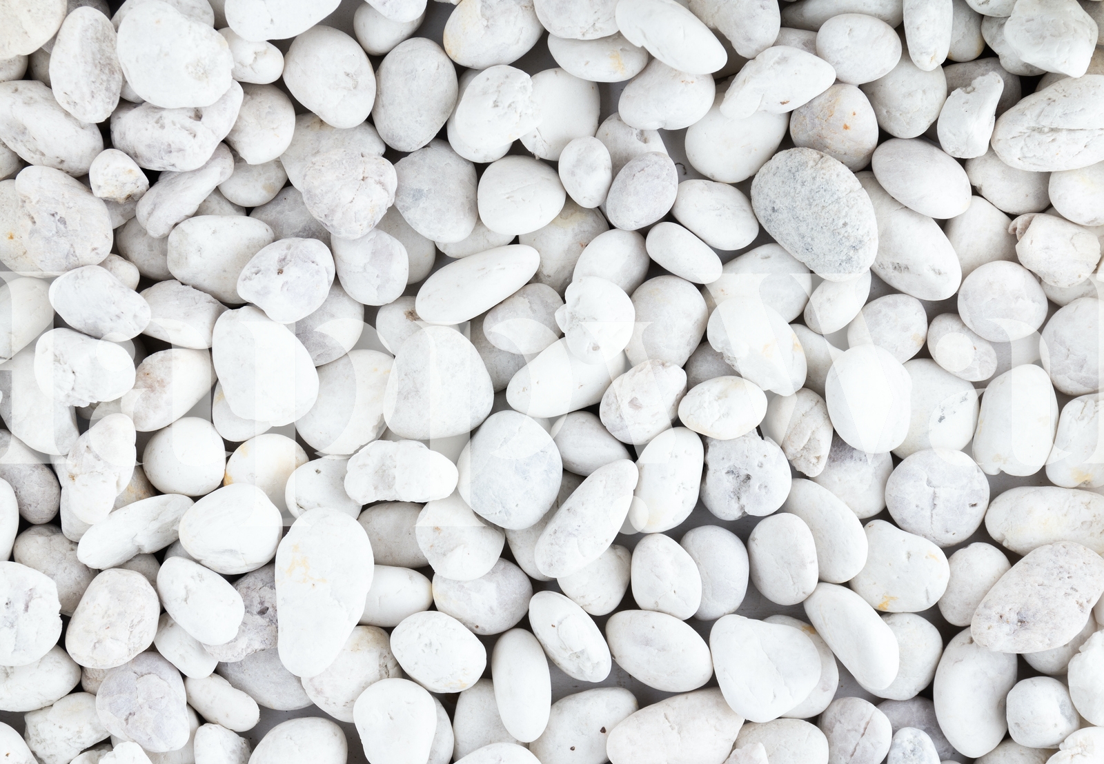 White Pebbles Wallpaper | Happywall.com