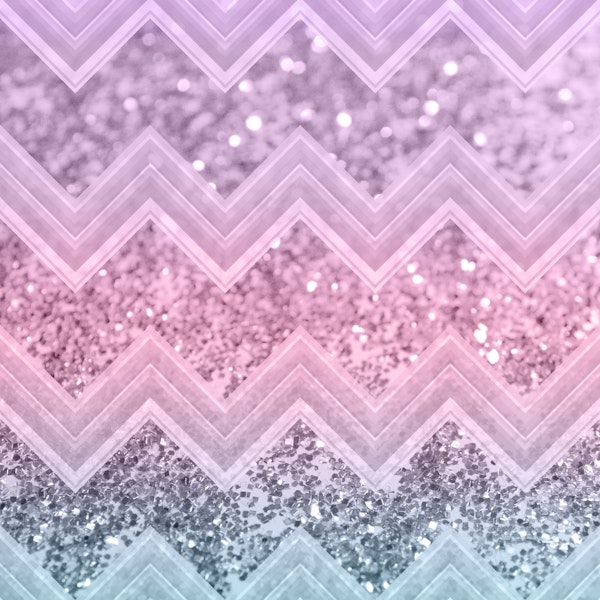 Unicorn Glitter Chevron 1