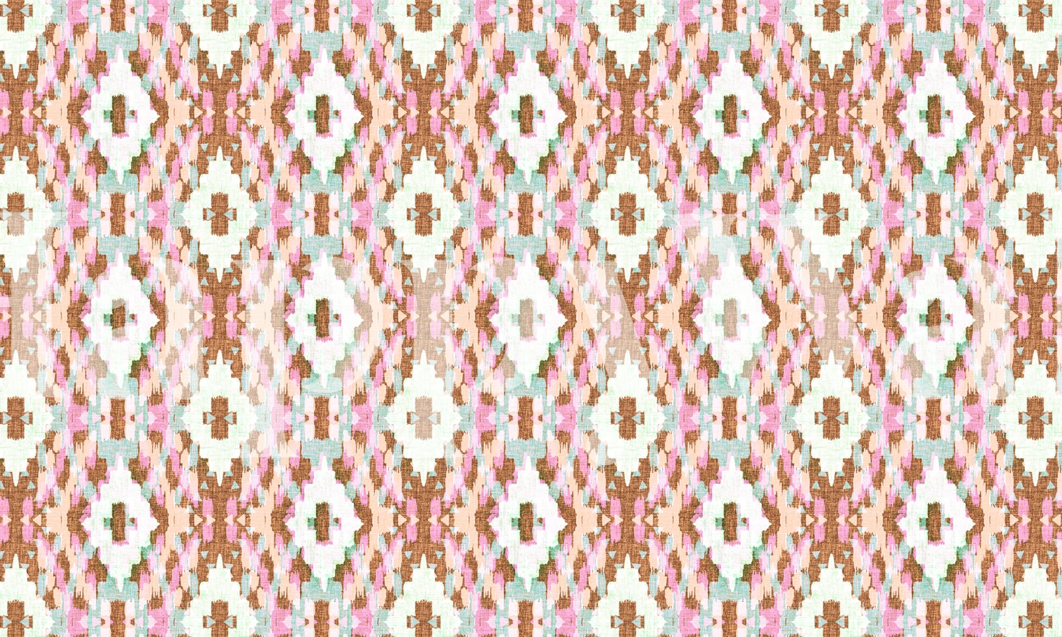 Leila Ikat Meadow behang in een kamer