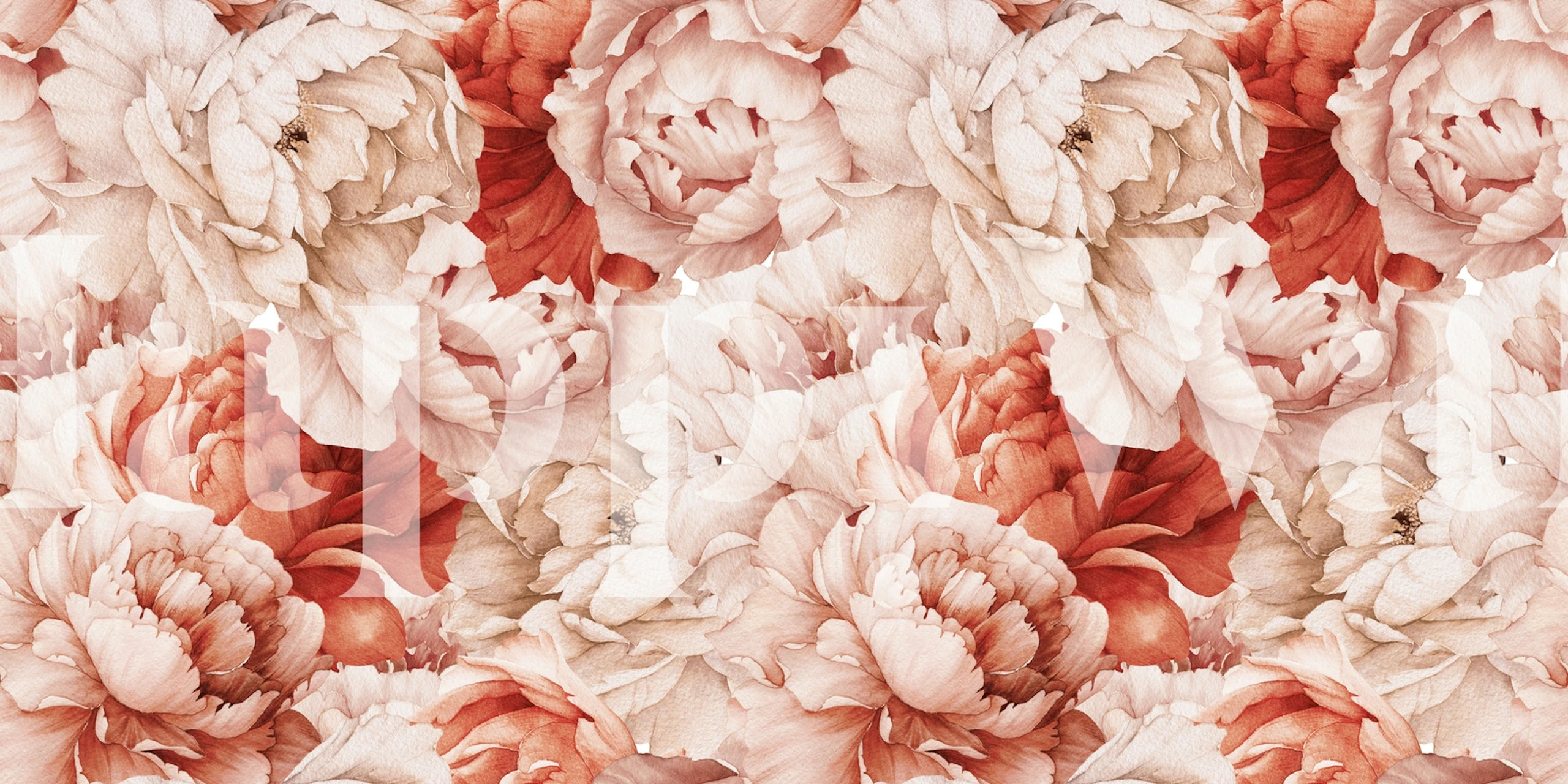 Peonies Dream papier peint floral dans une pièce