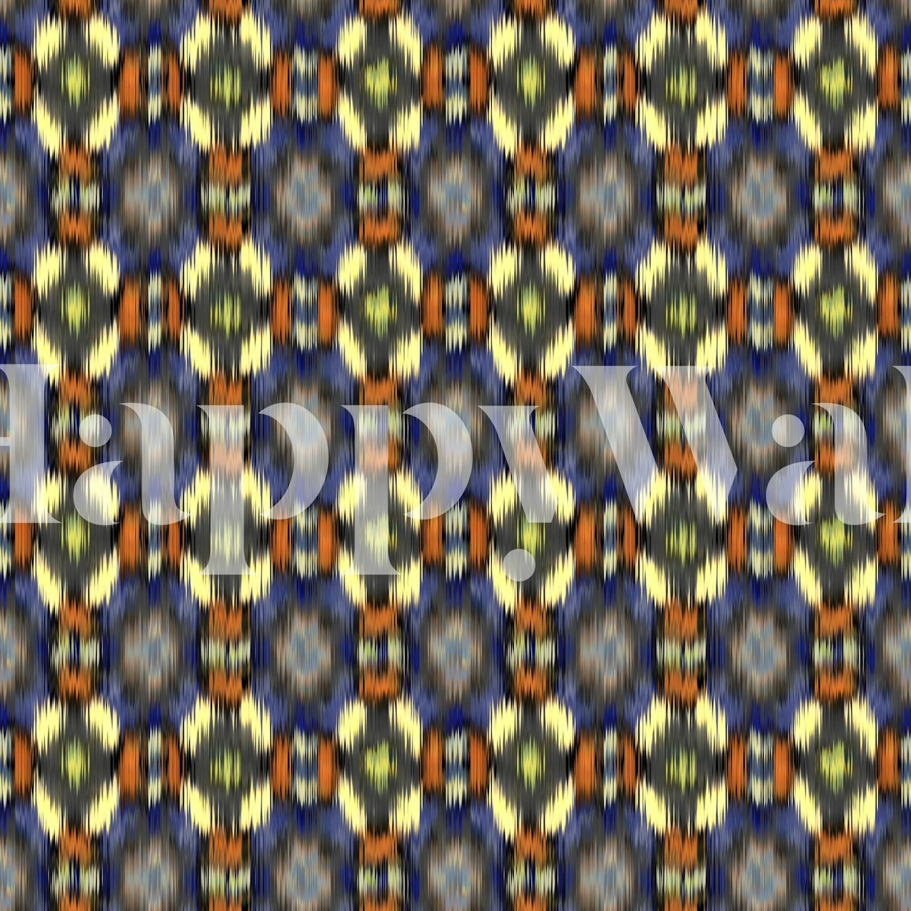 Elegent Ikat wallpaper design in a room