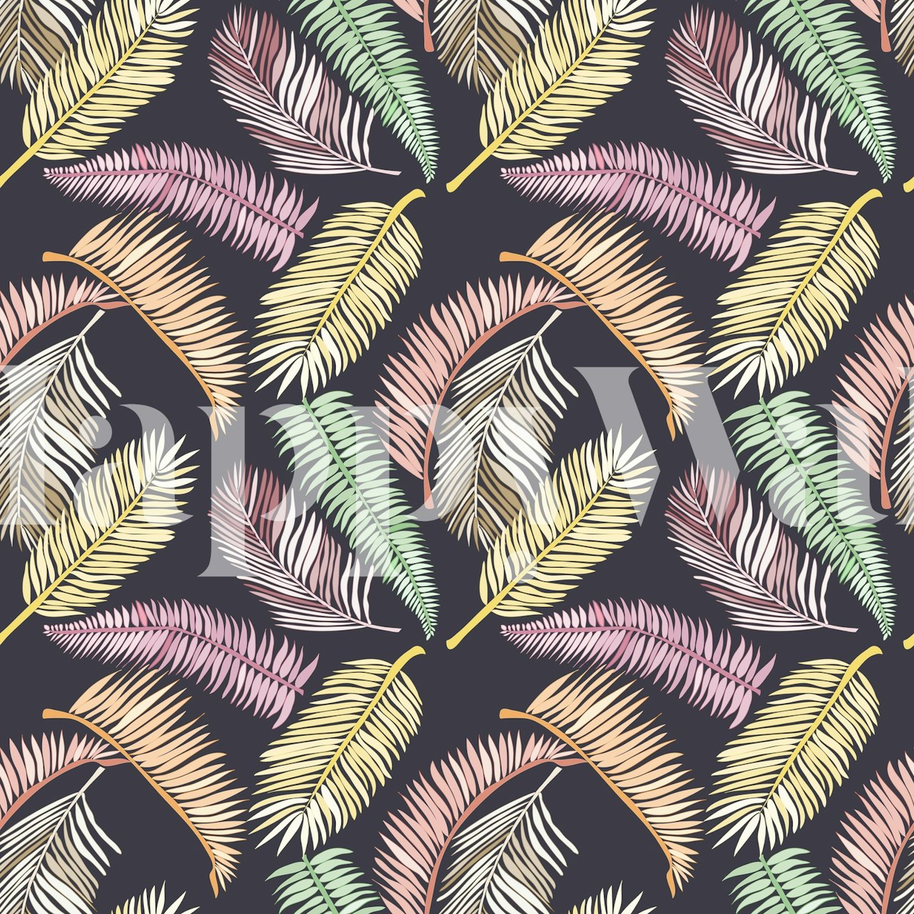 Palm Leaves repeating pattern tapeta v pokoji