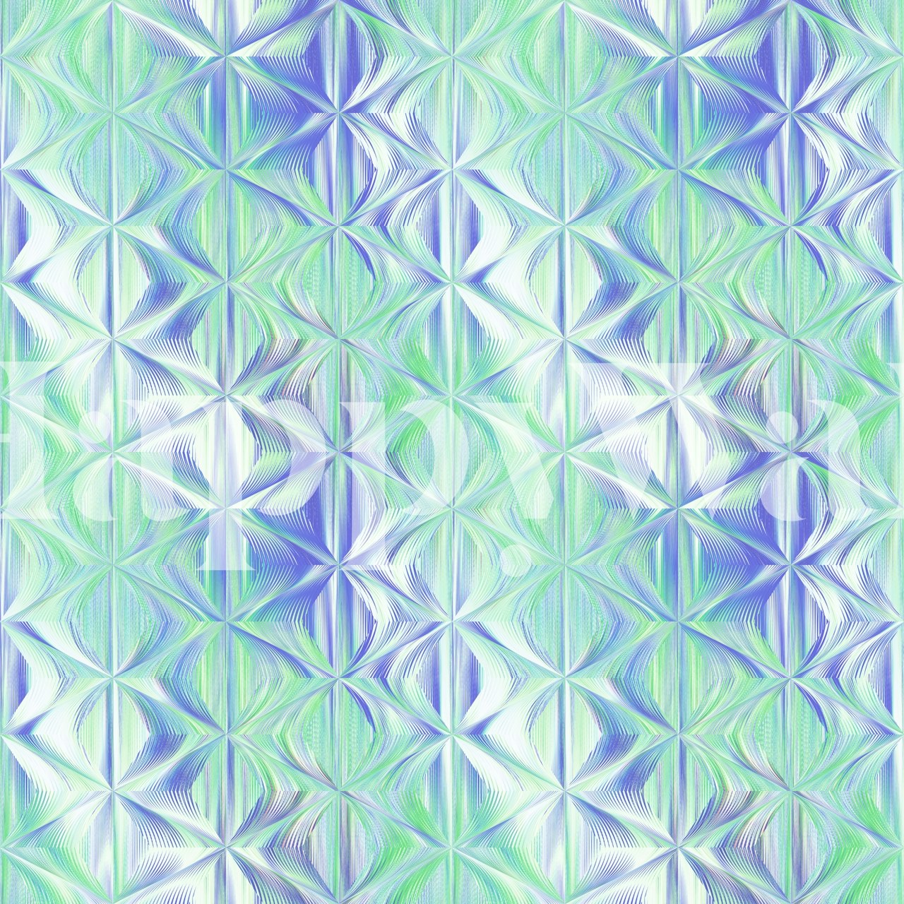 Shades of blue and turquoise wallpaper in a room