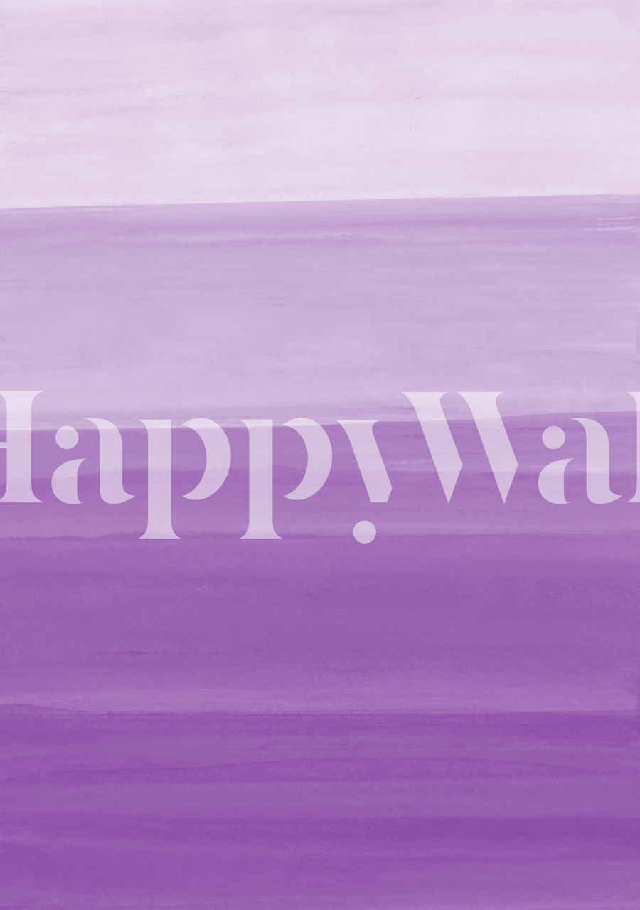 Lilla akvarel vægmaleri med fredfyldt gradientdesign