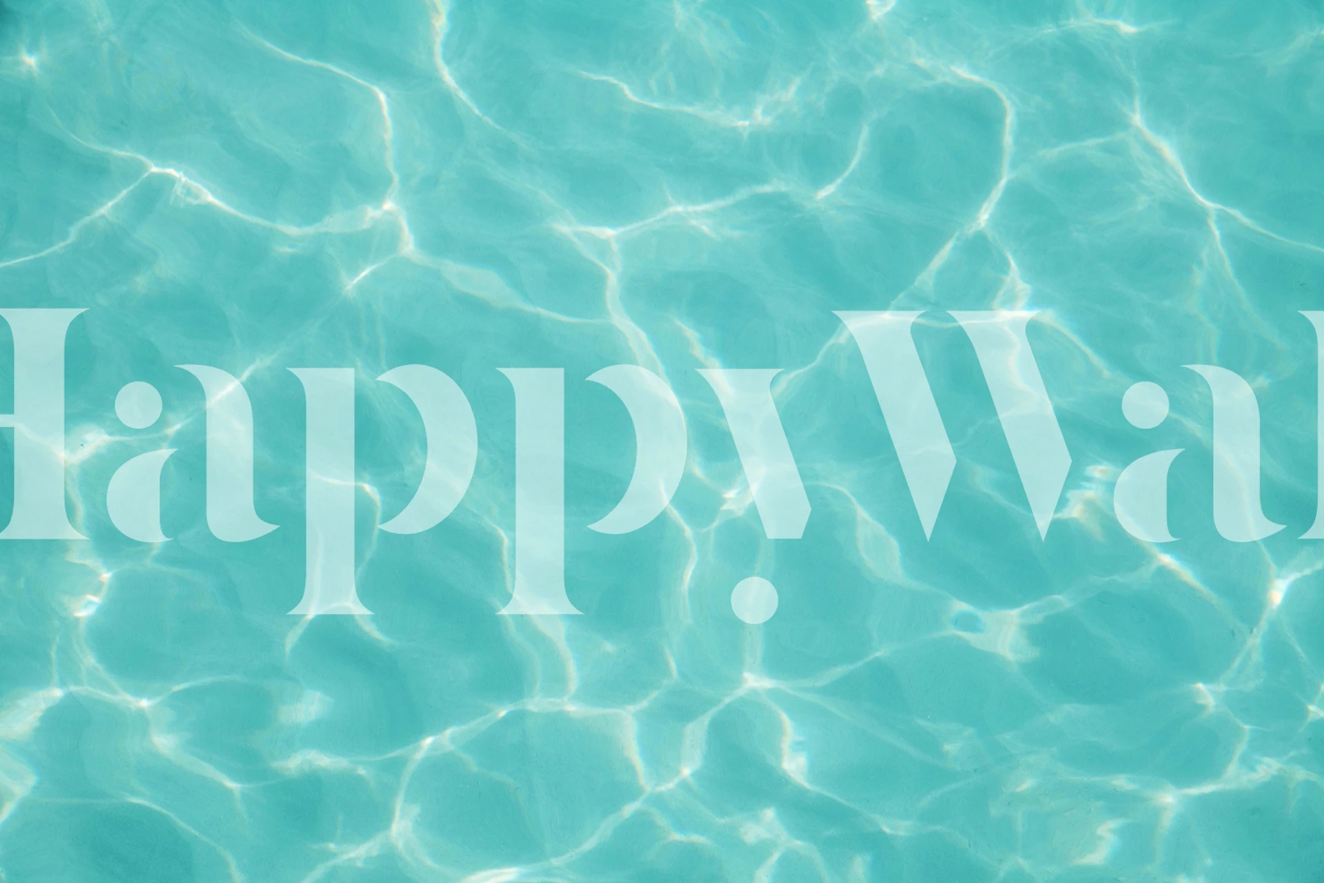 Caribbean Ocean Glow wallpaper in a room