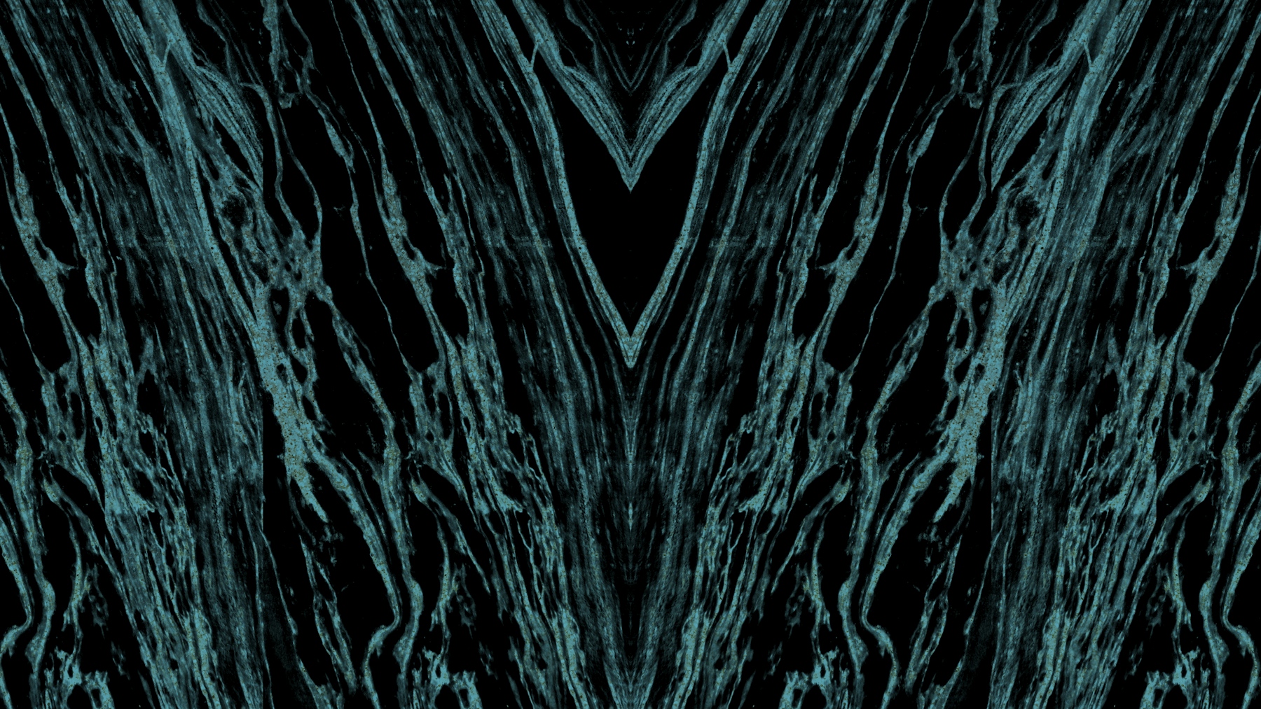 Teal Art Deco Waterfall Marble Wallpaper