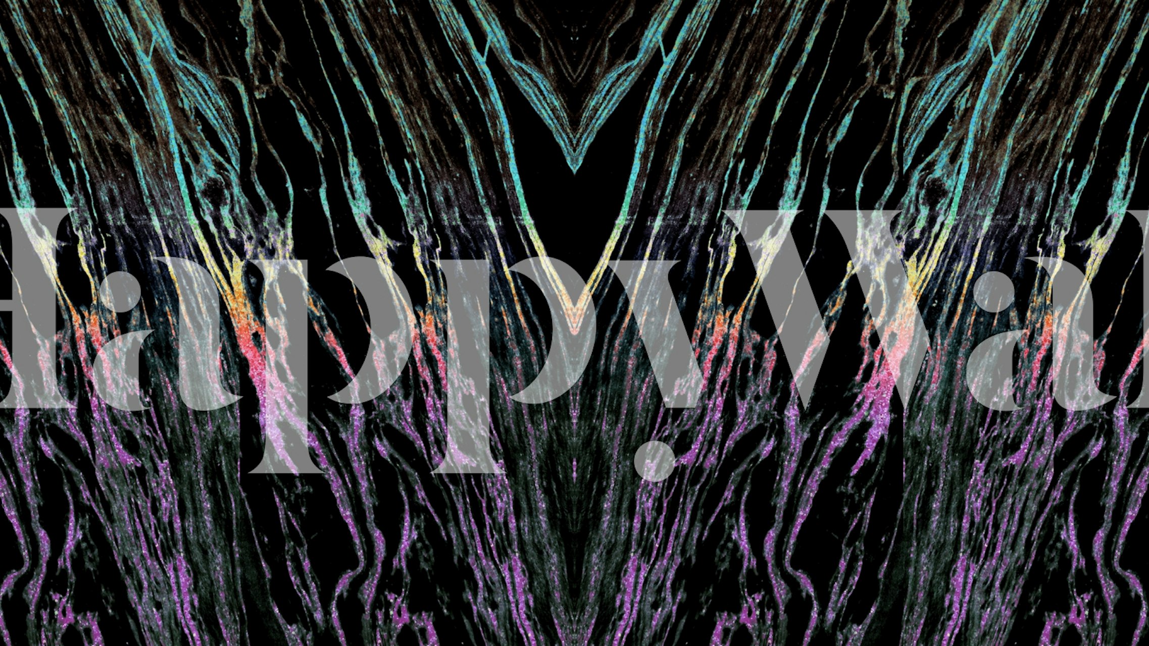 Carta da parati Art Deco Rainbow Waterfall in una stanza