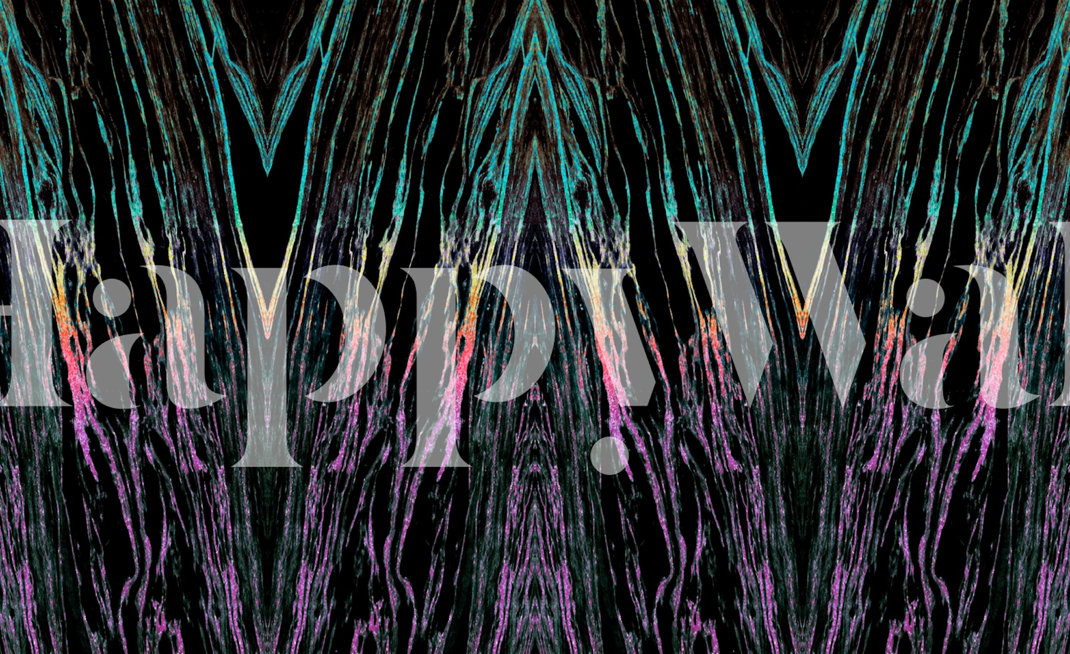 Art Deco Rainbow Waterfall wallpaper in a room