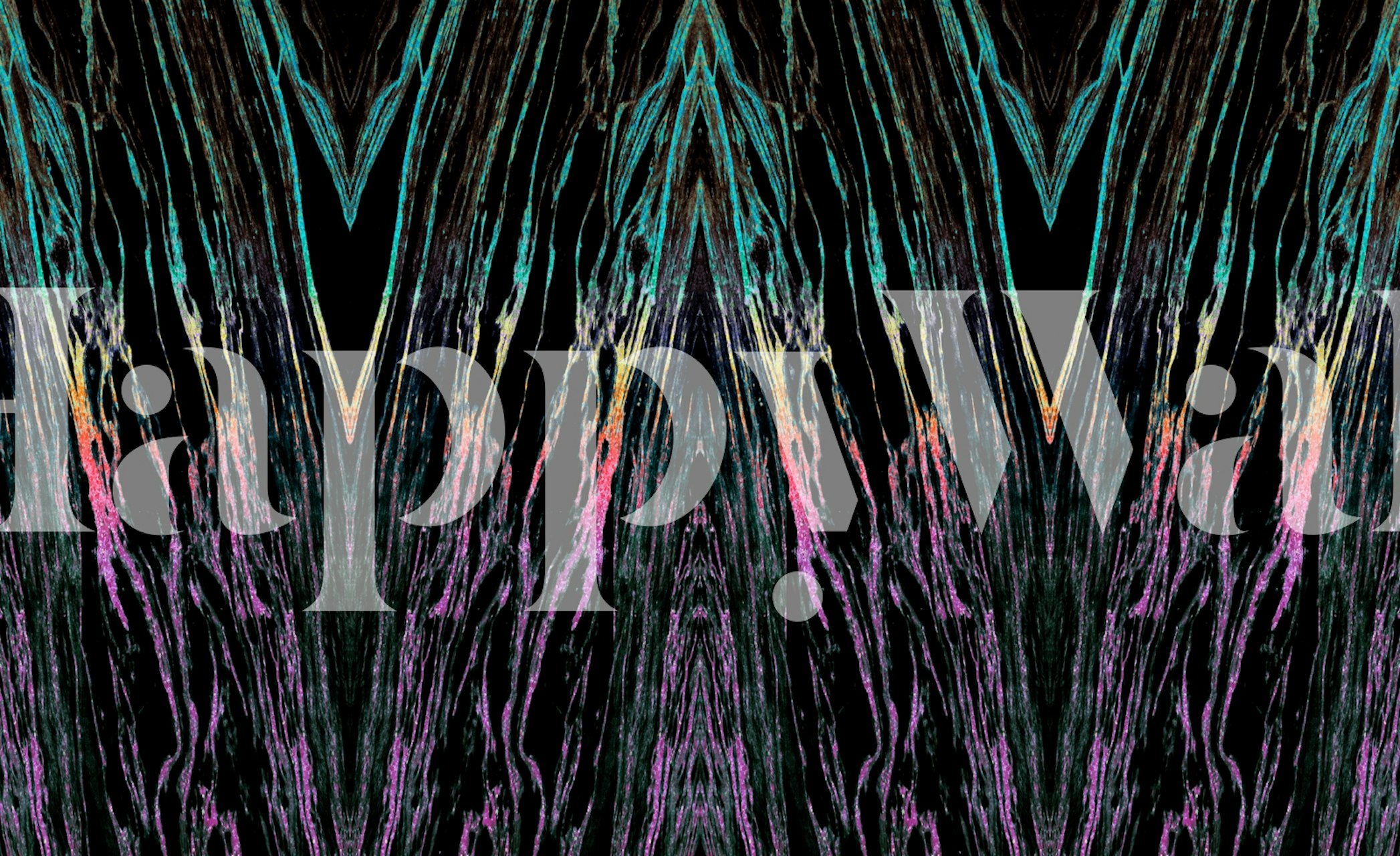 Art Deco Rainbow Waterfall wallpaper in a room