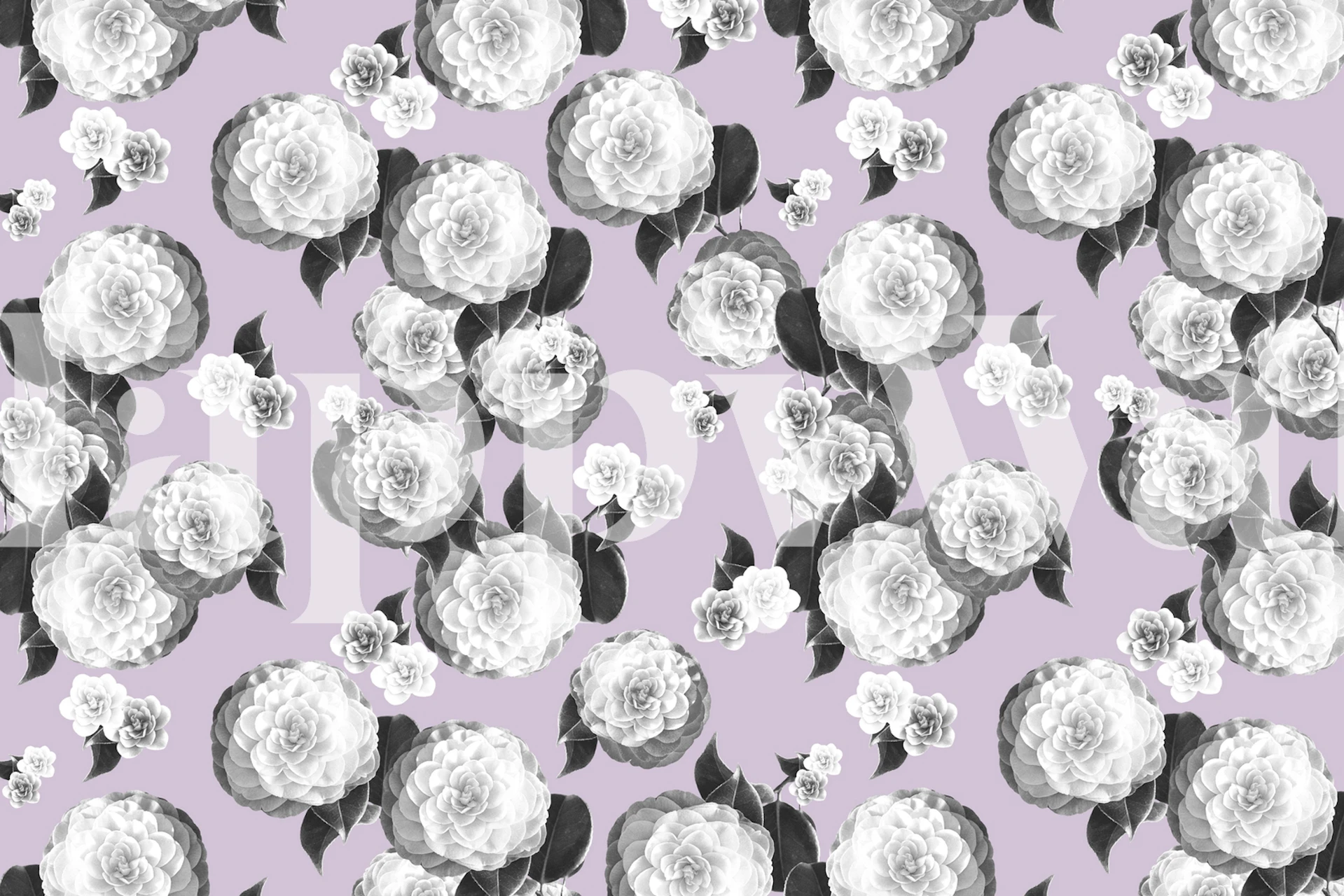 Proljetni cvjetni san 9 zidna slika s rascvjetanim cvijećem na lila pozadini