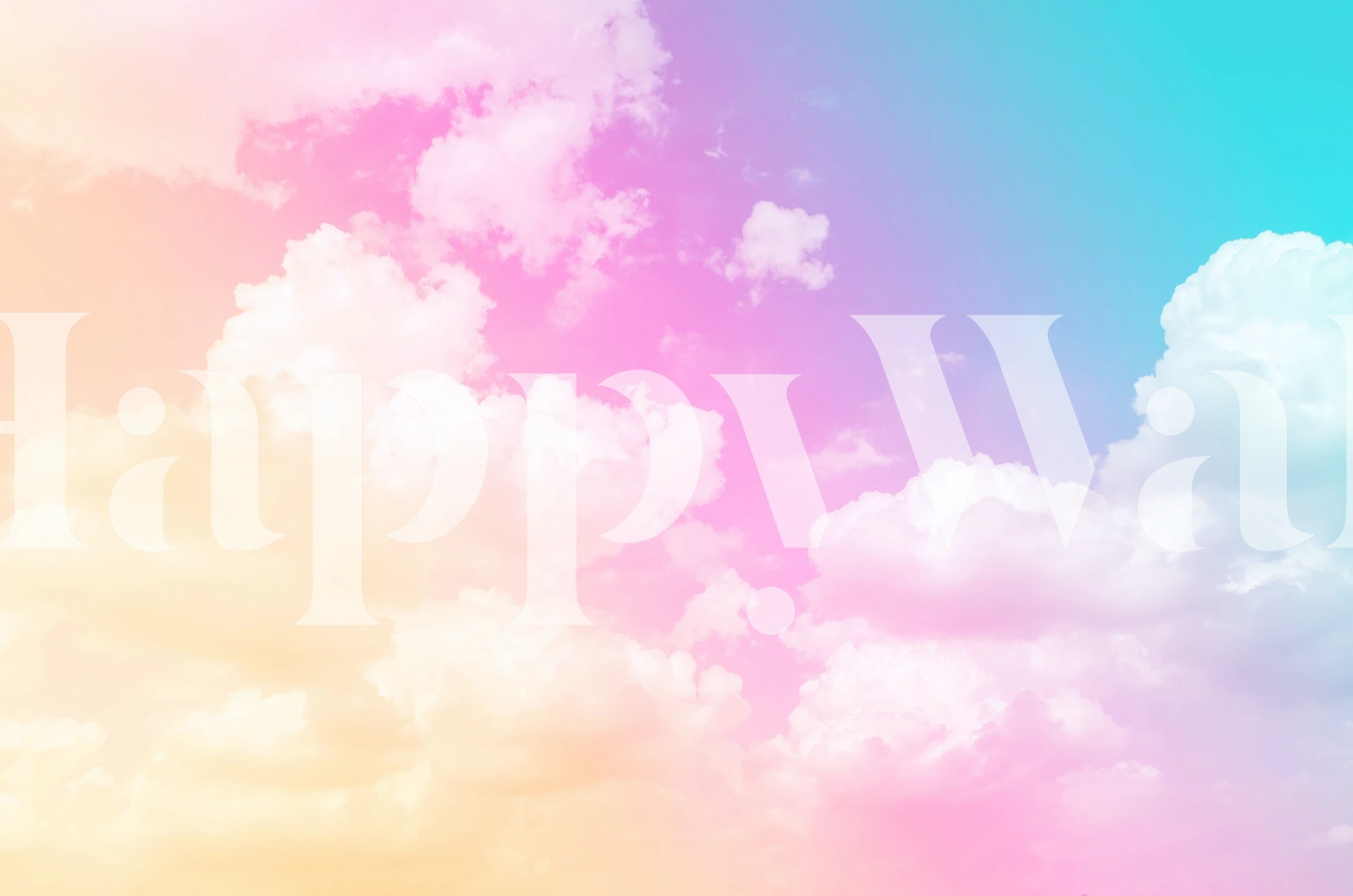 Pastel clouds with shades of pink, blue, and white wallpaper