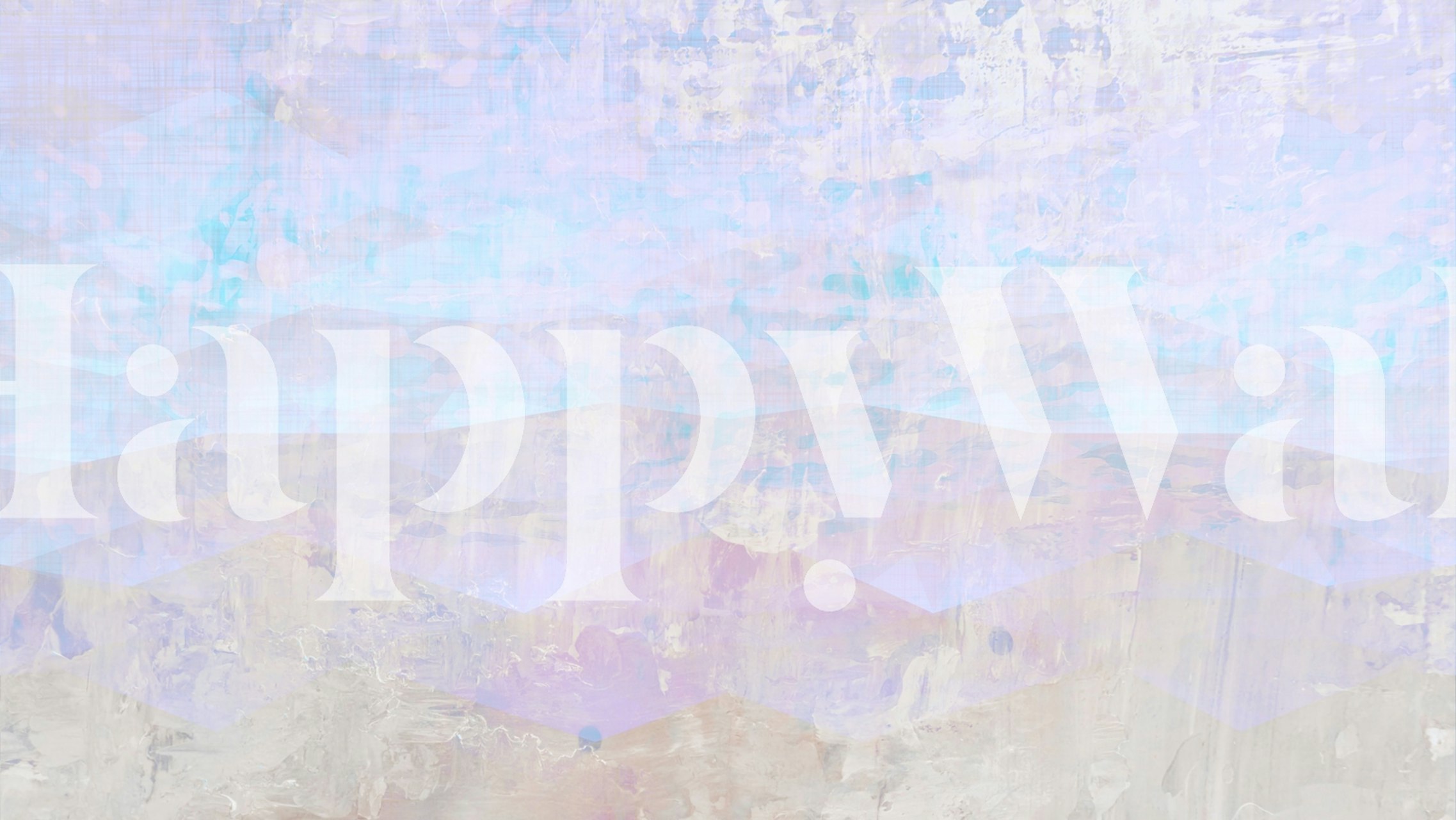 Pastel geometric grunge wallpaper in een kamer