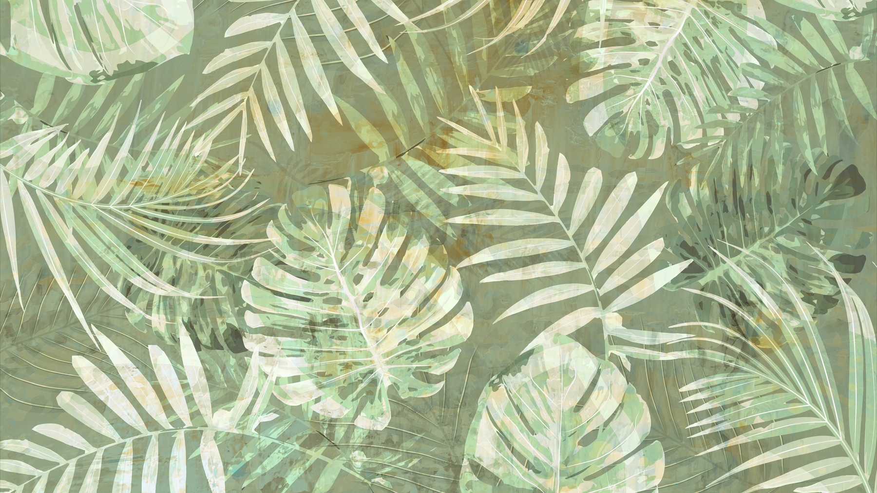 Buy Green Jungle Grunge Wall wallpaper Free shipping