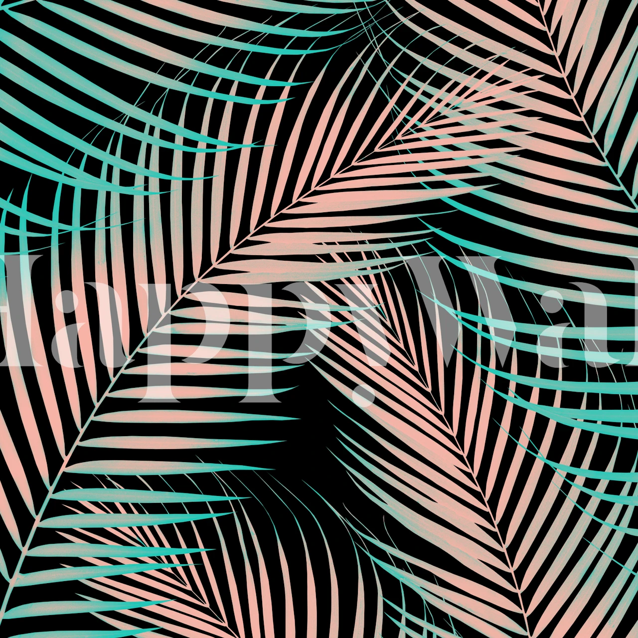 Palm Leaves Cali Vibes fotobehang met tropische palmbladpatronen