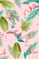 Pastel Flamingo Oasis 3 tapetit