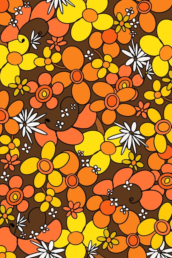 60s 70s Retro Flower Glam 1