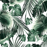 Tropical Jungle Leaves 7 behang