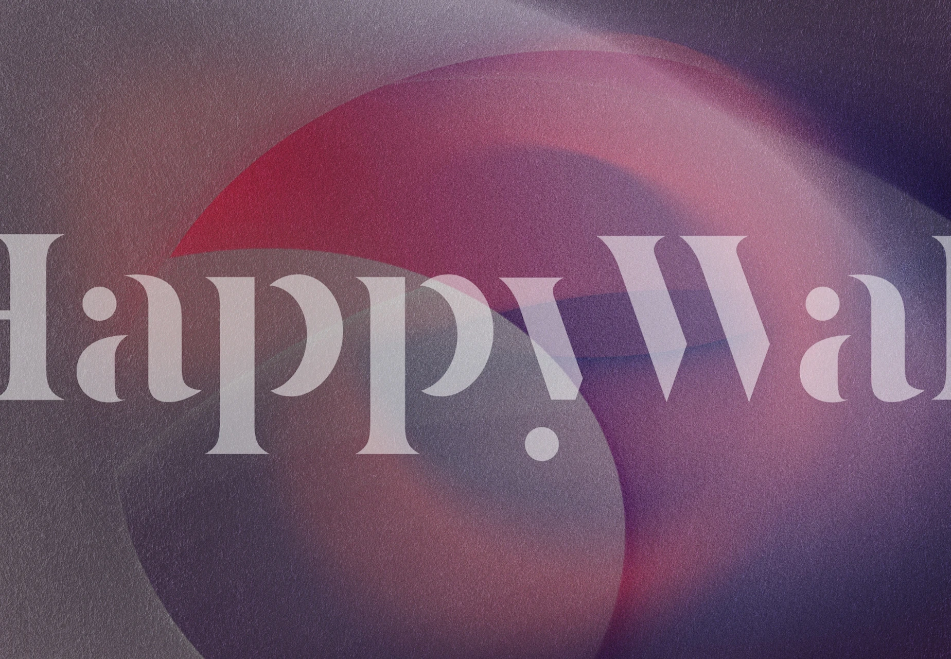 Abstract time travel-themed wall mural with overlapping circles in shades of purple and red