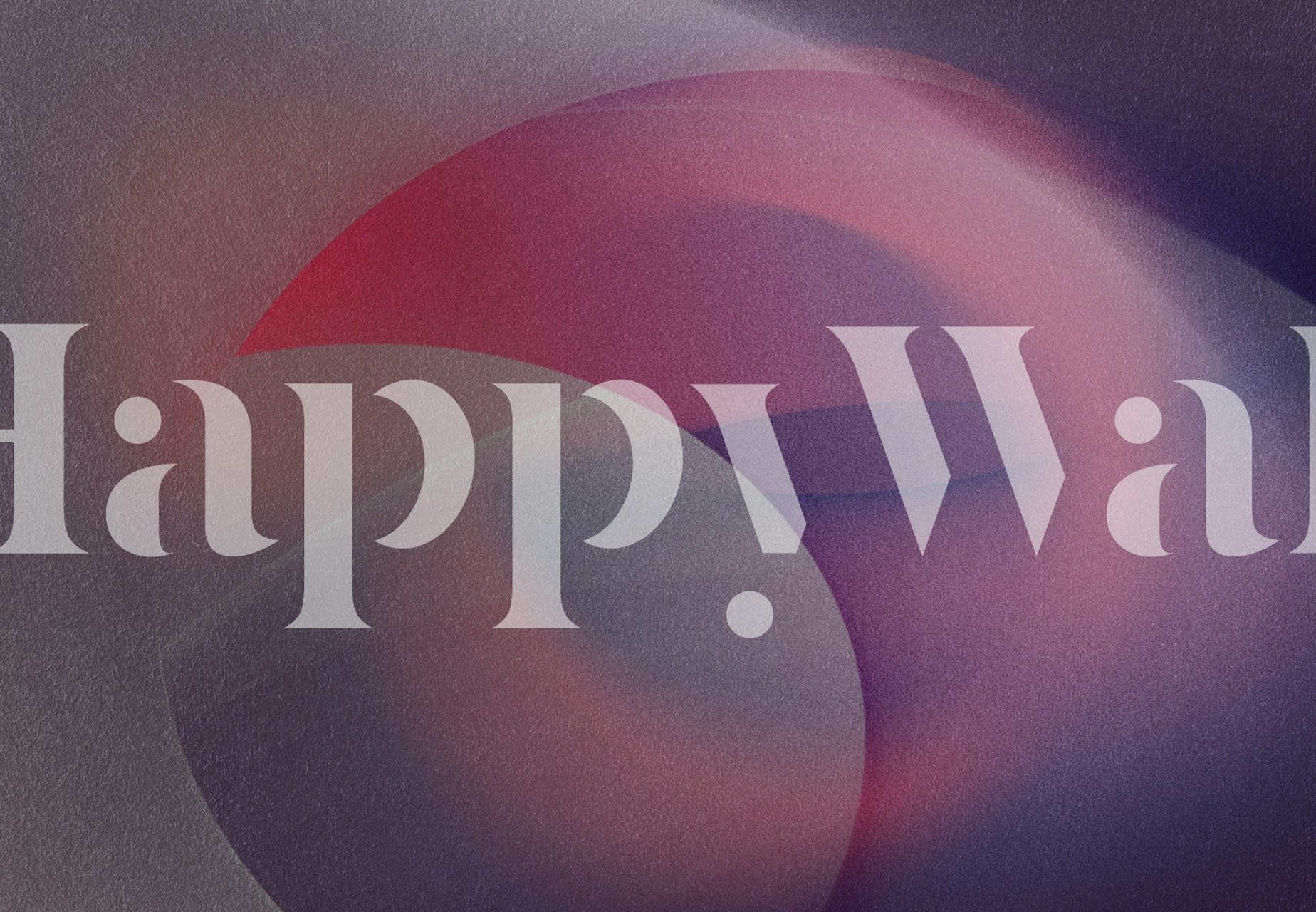 Abstract time travel-themed wall mural with overlapping circles in shades of purple and red