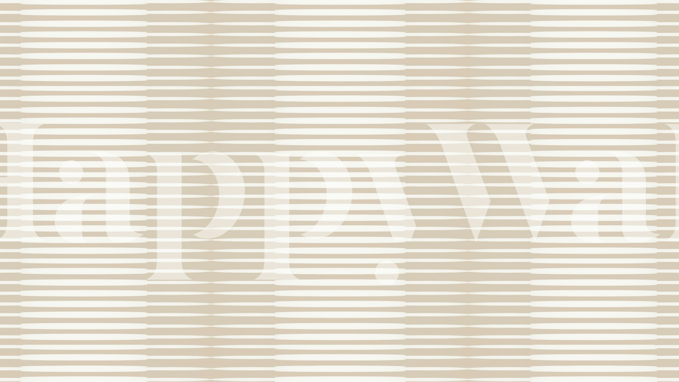 Beige striped pattern wallpaper in a soft Japandi style