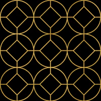 Art Deco Gold Circle Grid papiers peint