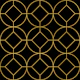 Art Deco Gold Circle Grid