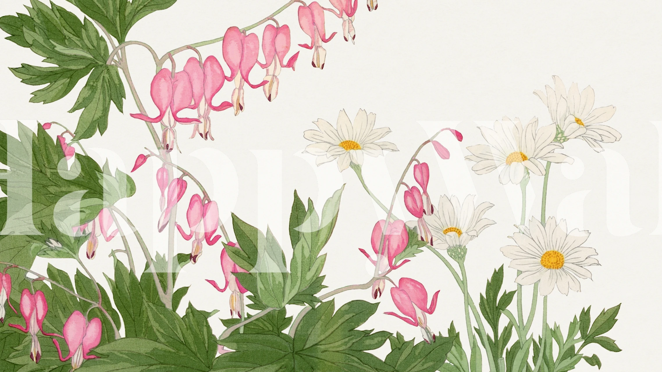 Scandinavia Vintage Garden wallpaper in a room