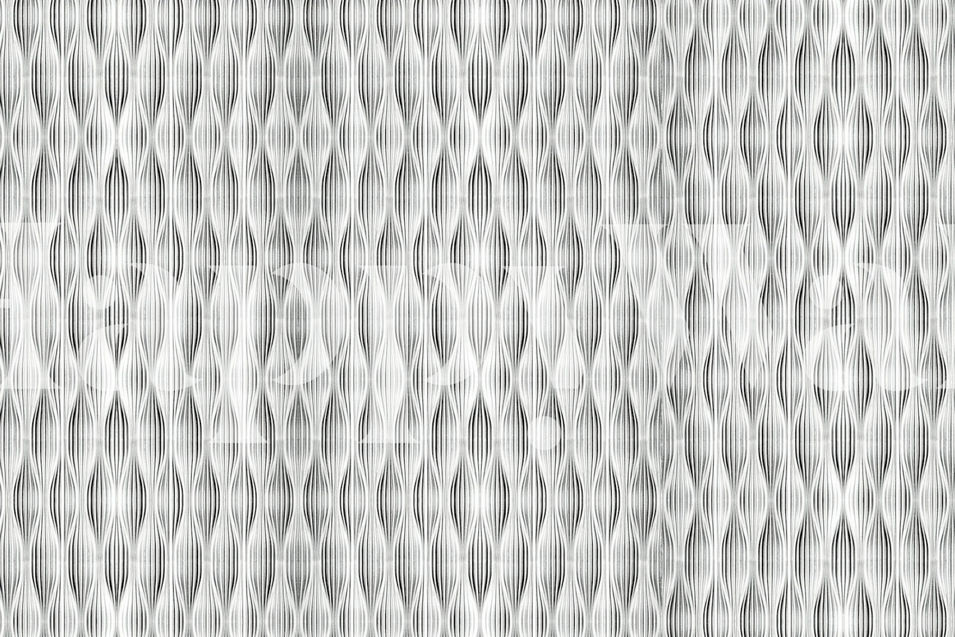 Wavy line pattern in black and white wallpaper