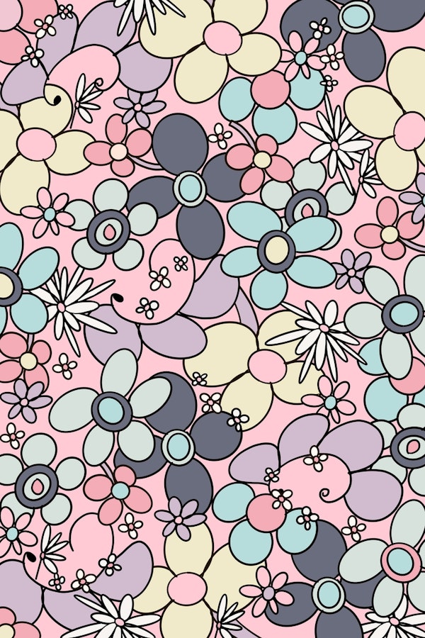 60s 70s Retro Flower Glam 3