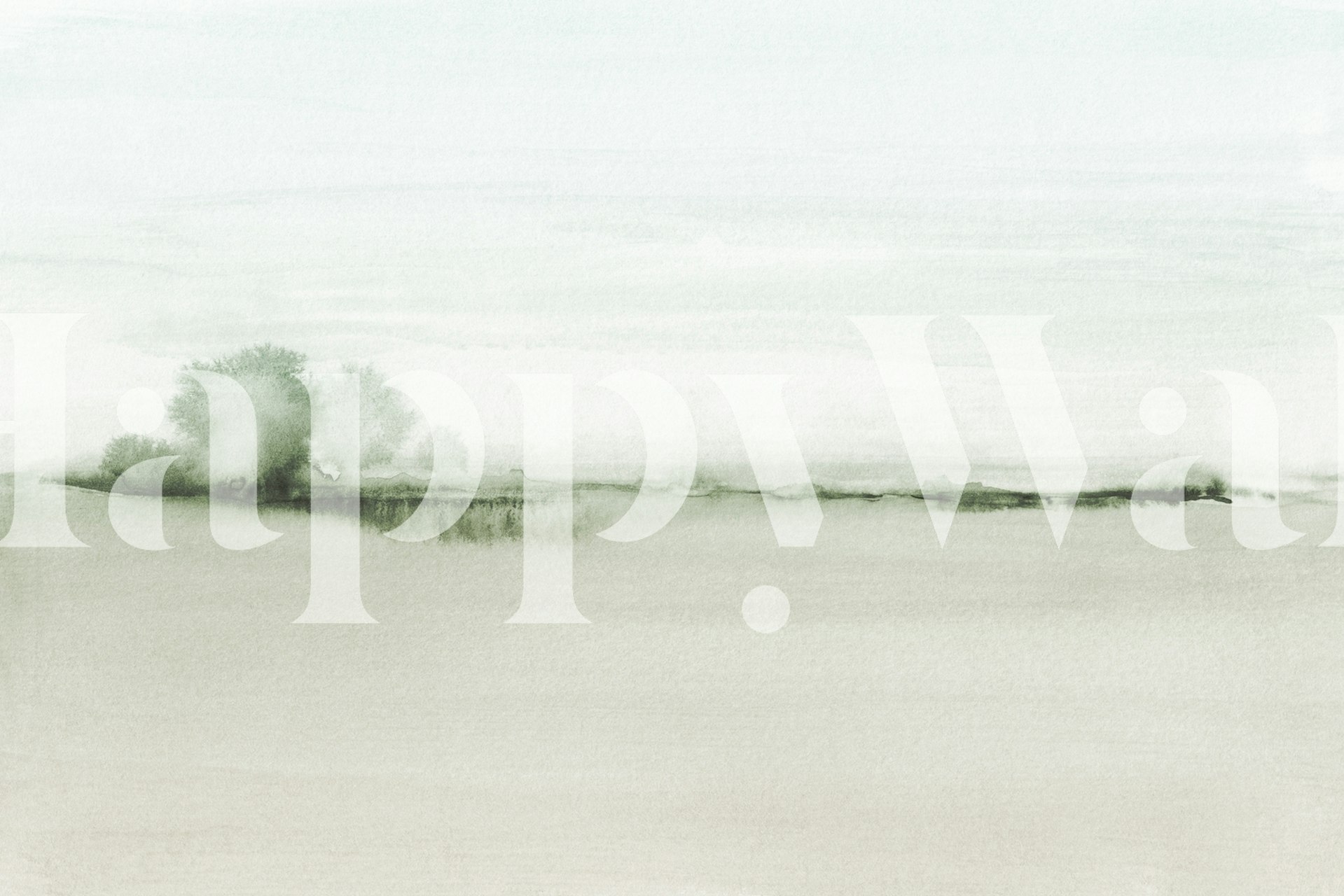 Tapeta Greenish wooded view w pokoju