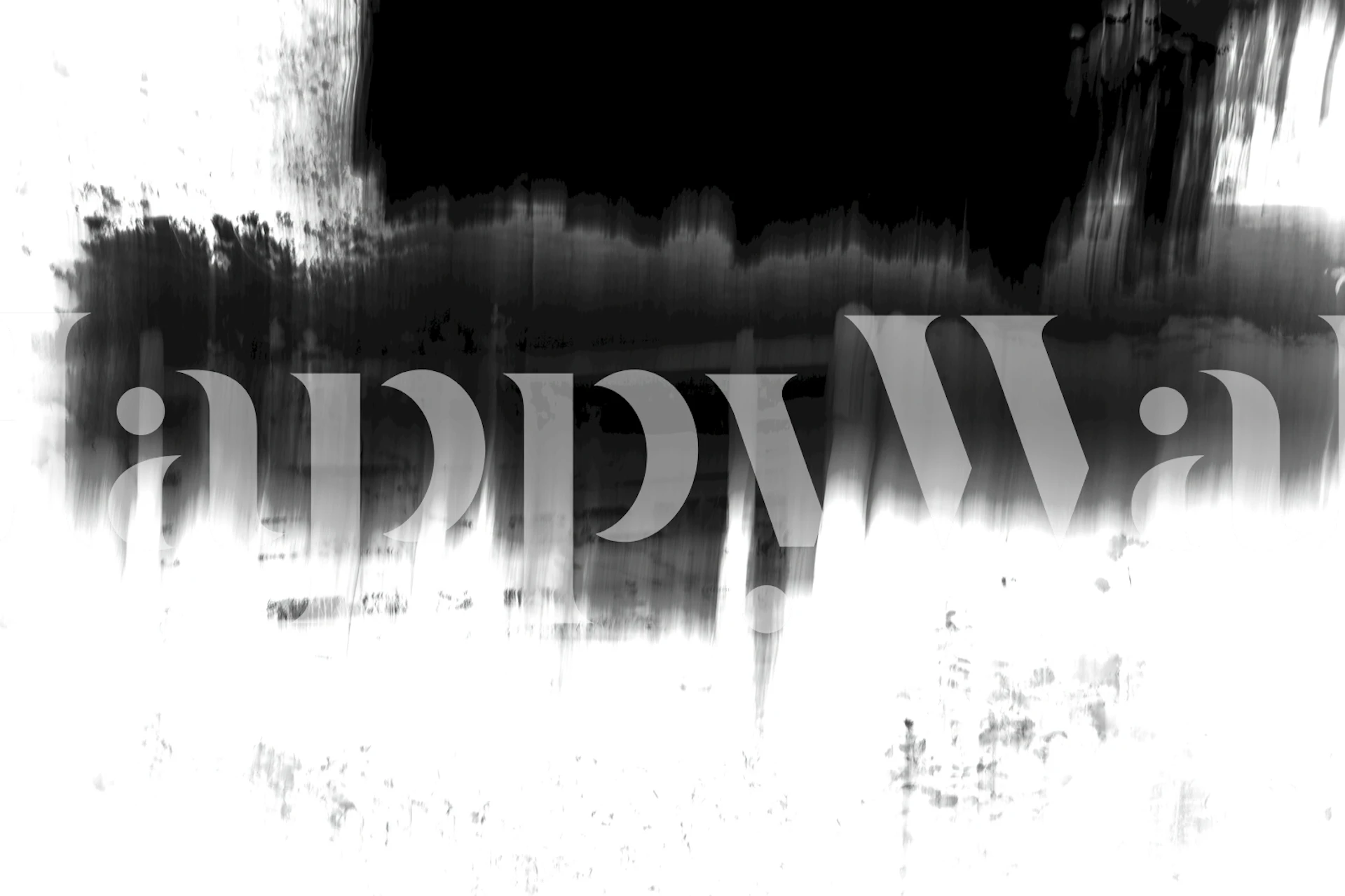 Ink Black and White wallpaper in a room setting