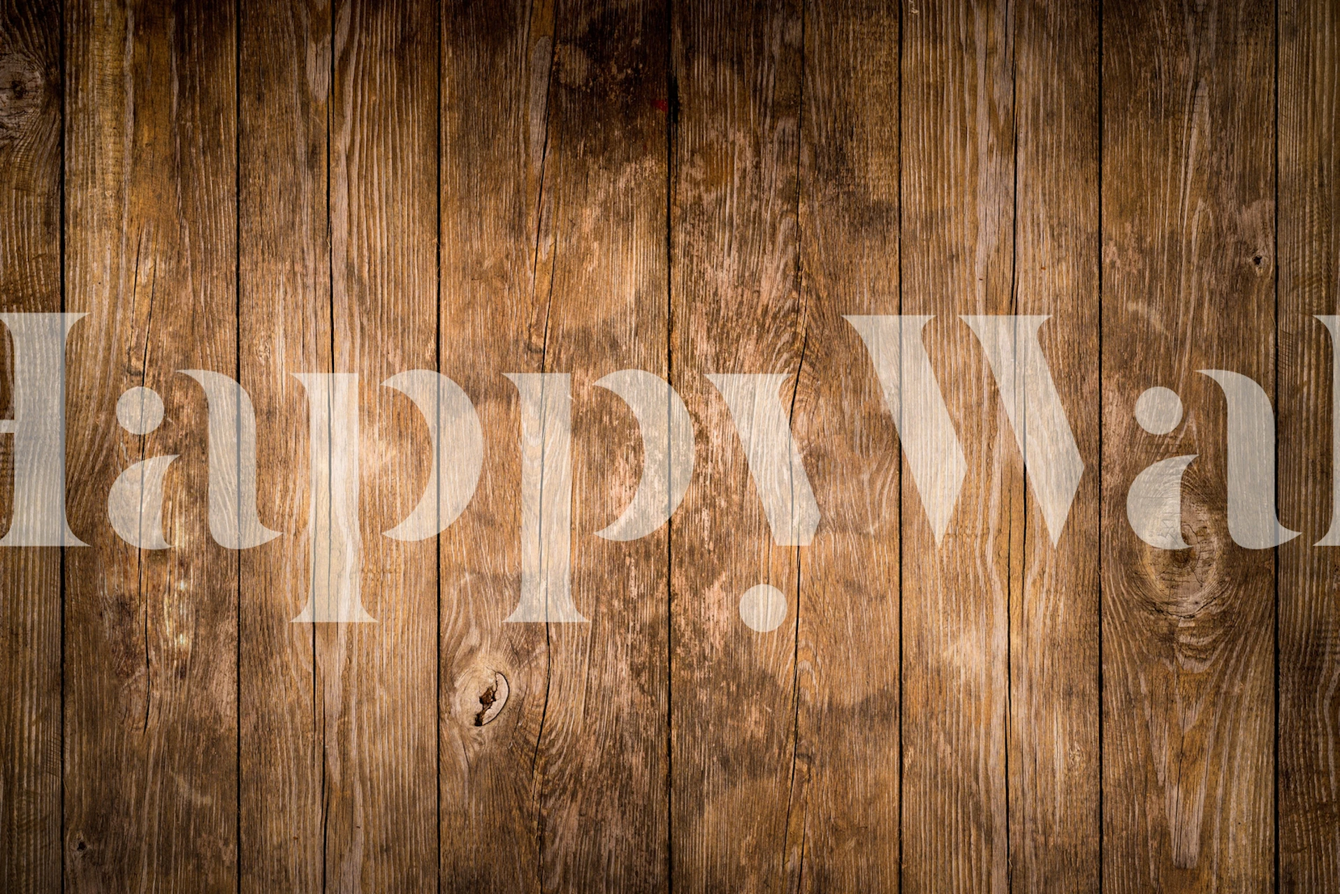 Rustic wooden planks in brown tones wallpaper