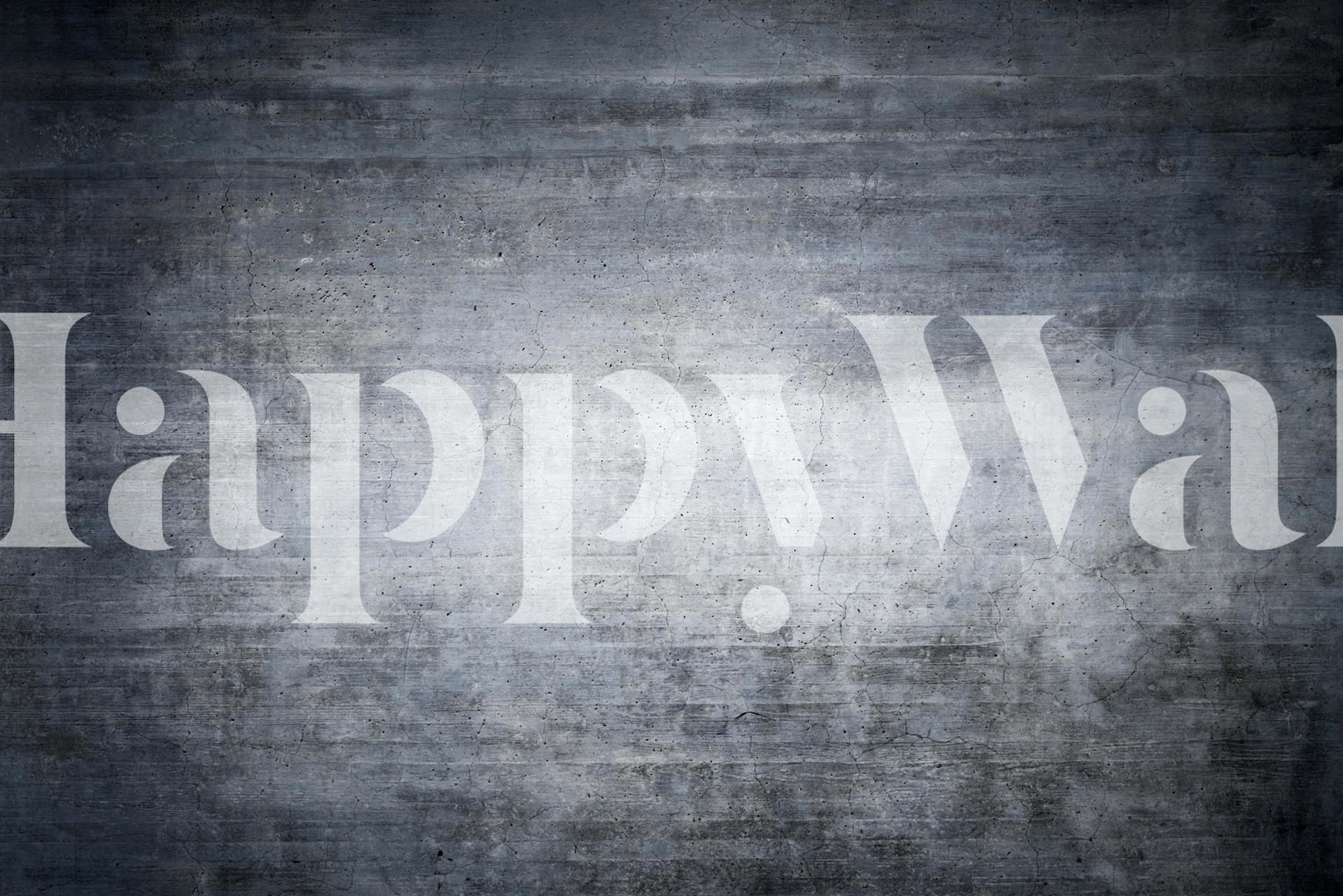 Dark concrete wall design i et rum