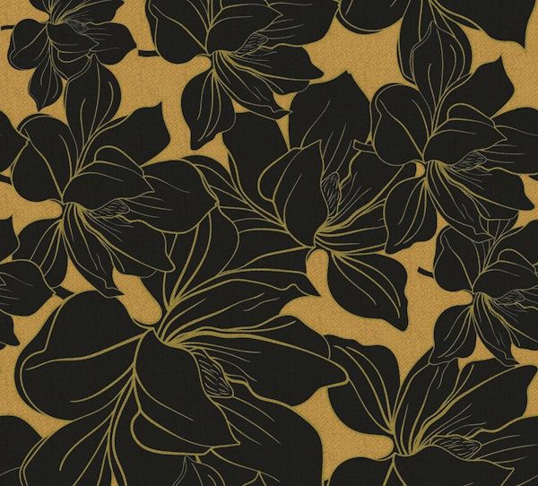 Elegant Flowers on Gold