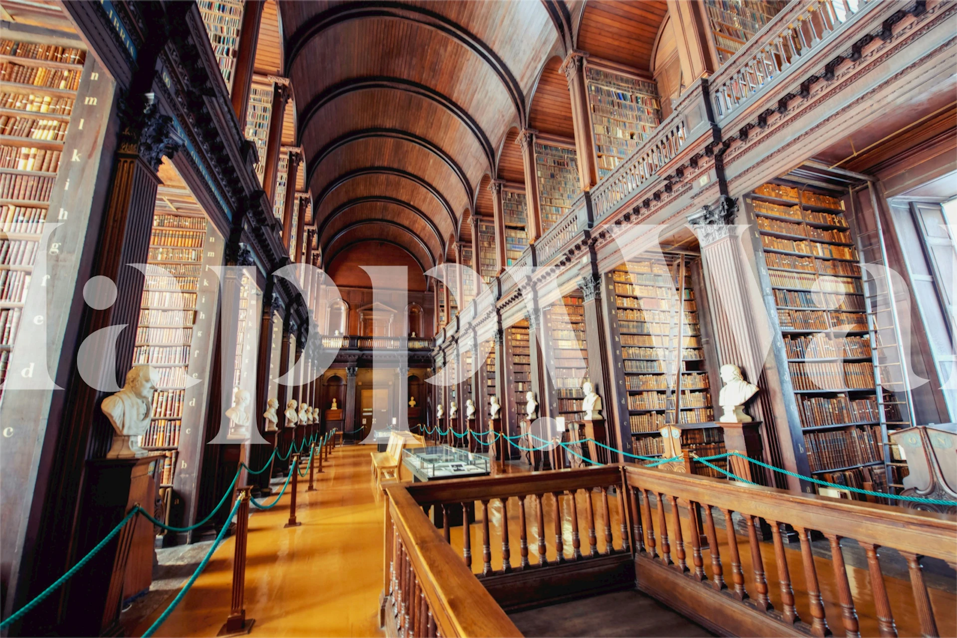 Design tapety Old Library w pokoju