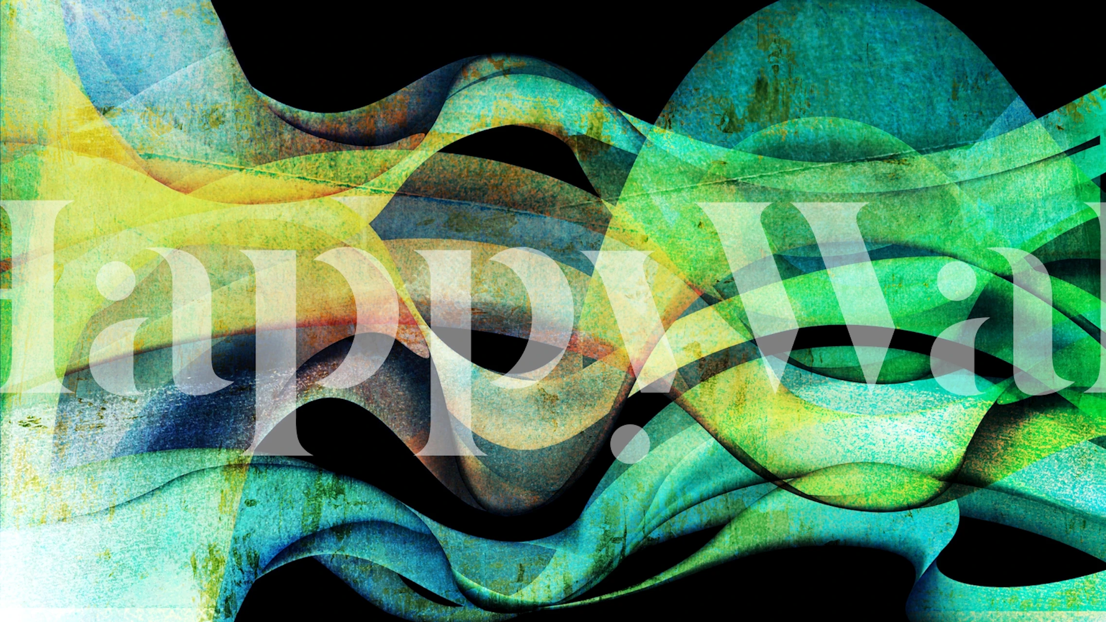 Texture Organic Teal papier peint dans une pièce