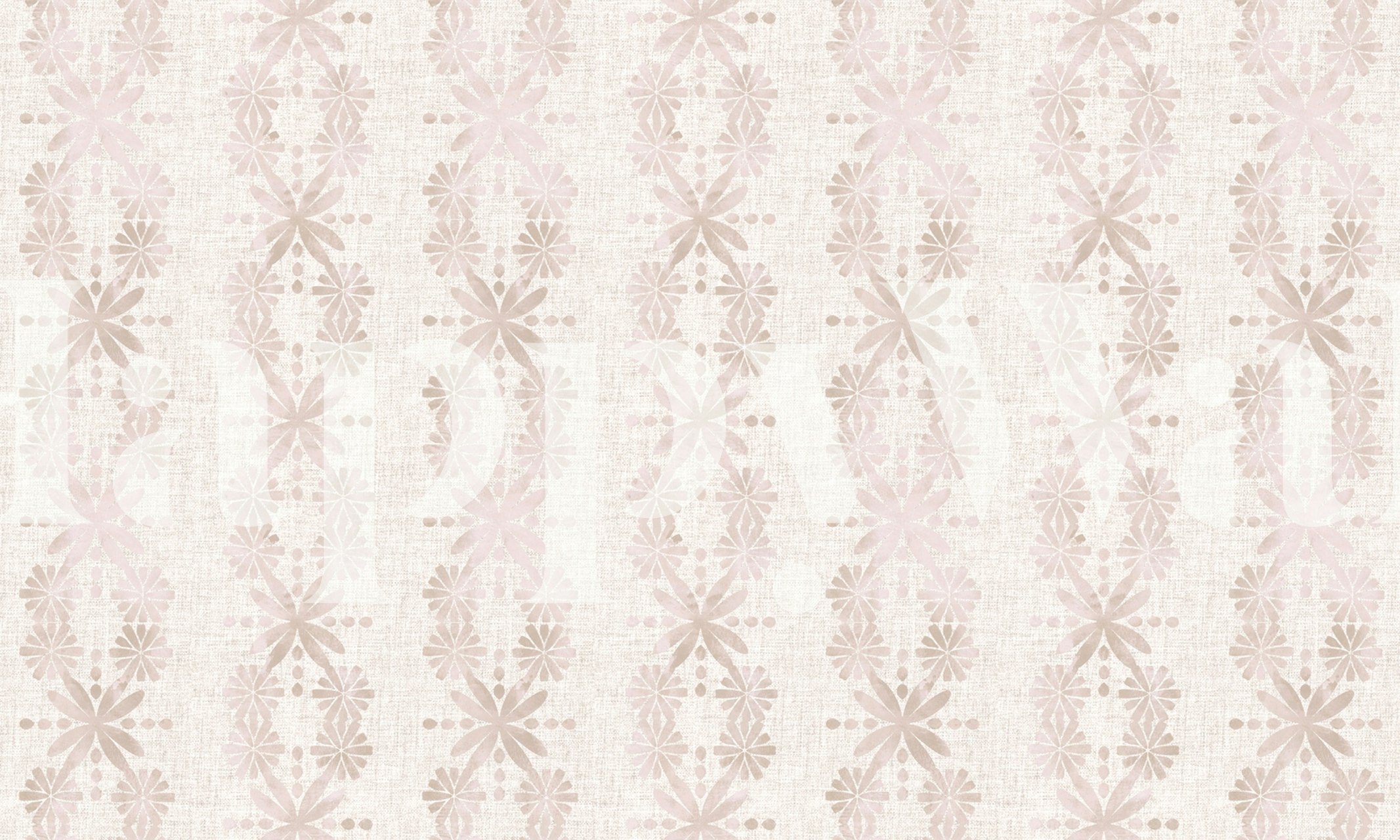 Papel de parede Boho Basics Neutral em um quarto