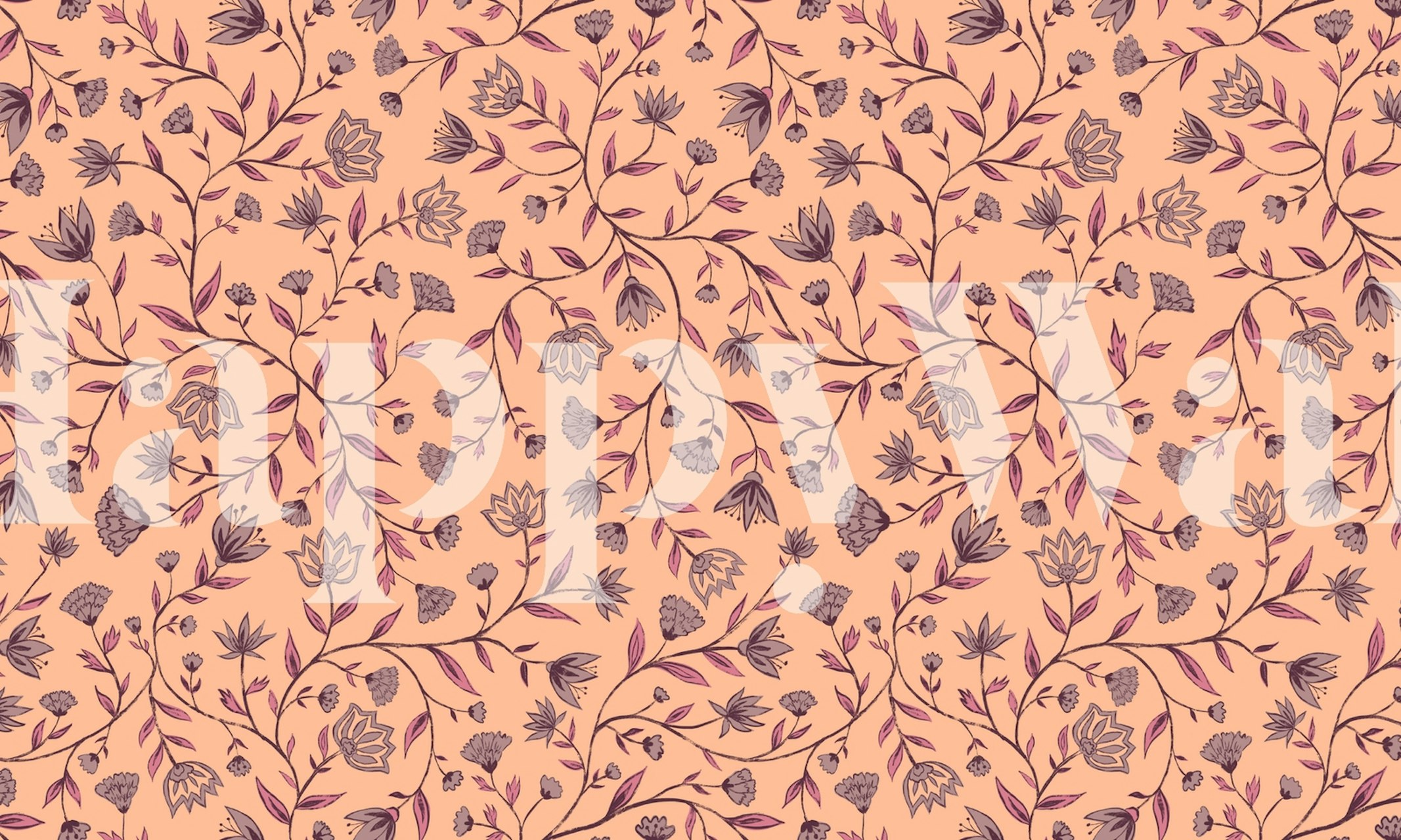 Ταπετσαρία Innessa Floral Rosewood σε ένα δωμάτιο