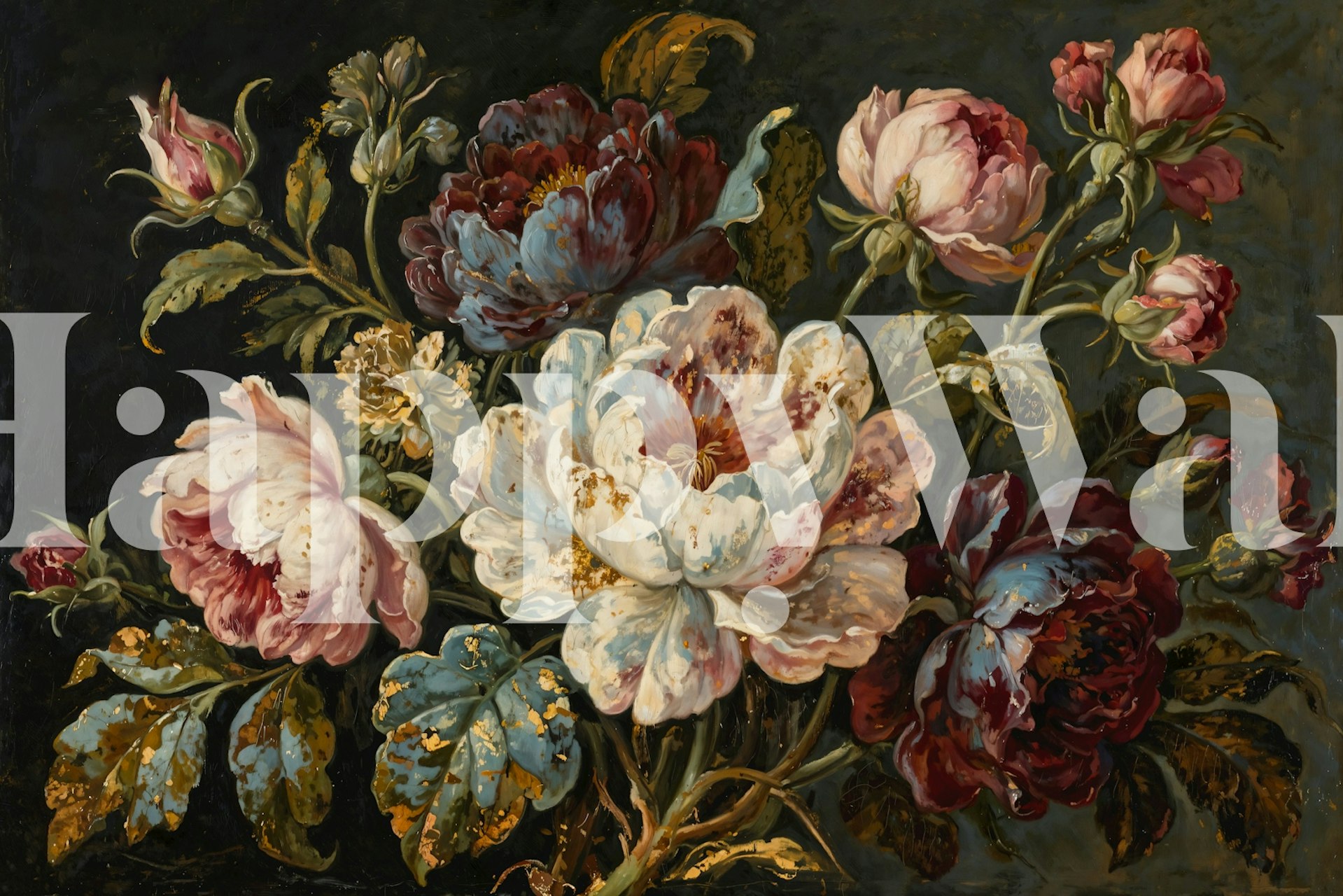 Ταπετσαρία Wild Gardens εμφανίζεται σε ένα δωμάτιο