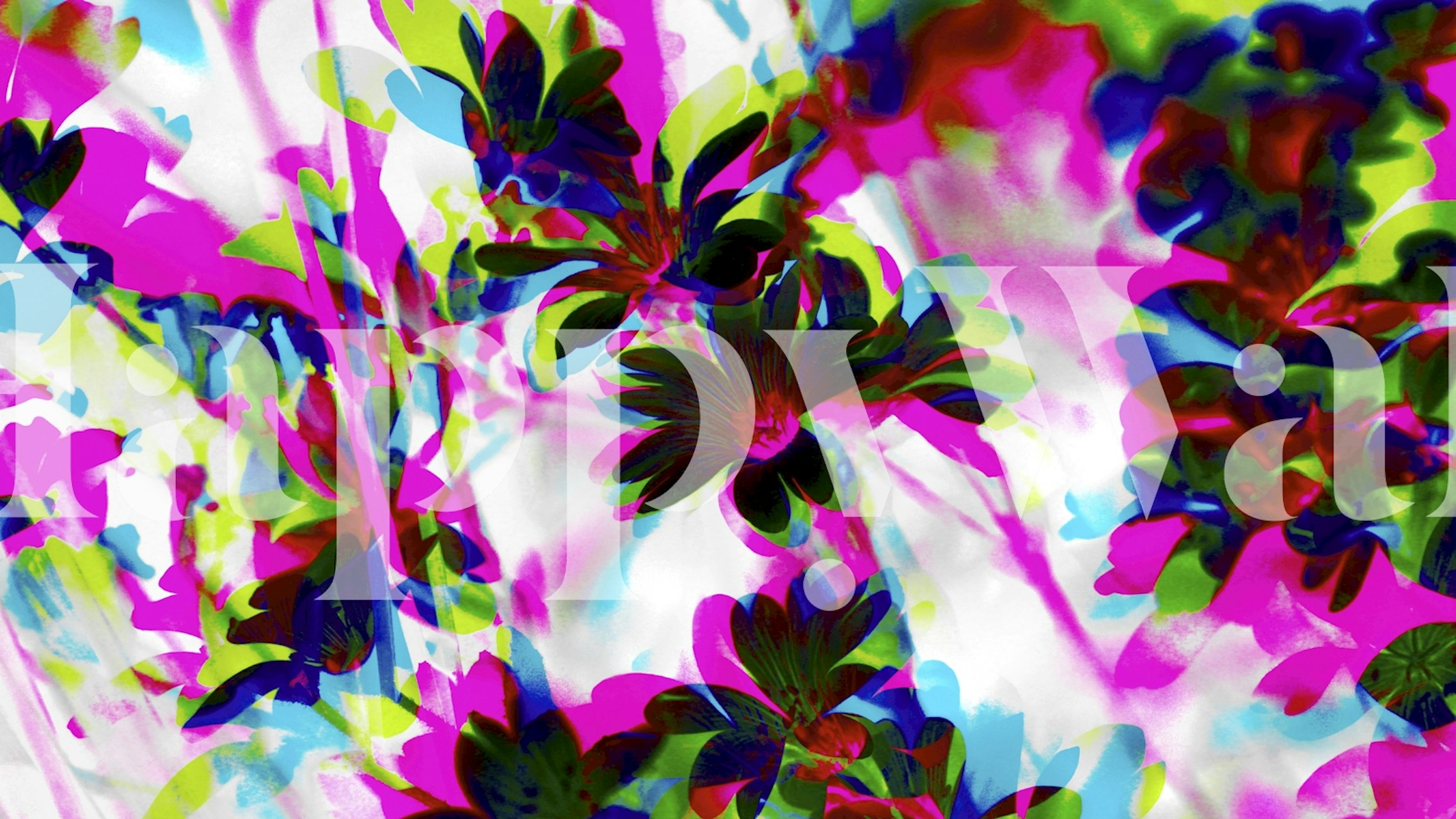 Ταπετσαρία Bright Flower Garden σε ένα δωμάτιο